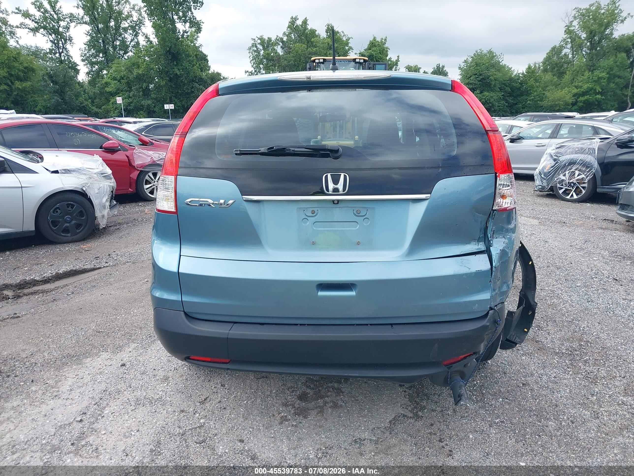 2014 Honda Cr-v Lx Blue vin: 2HKRM3H34EH538691