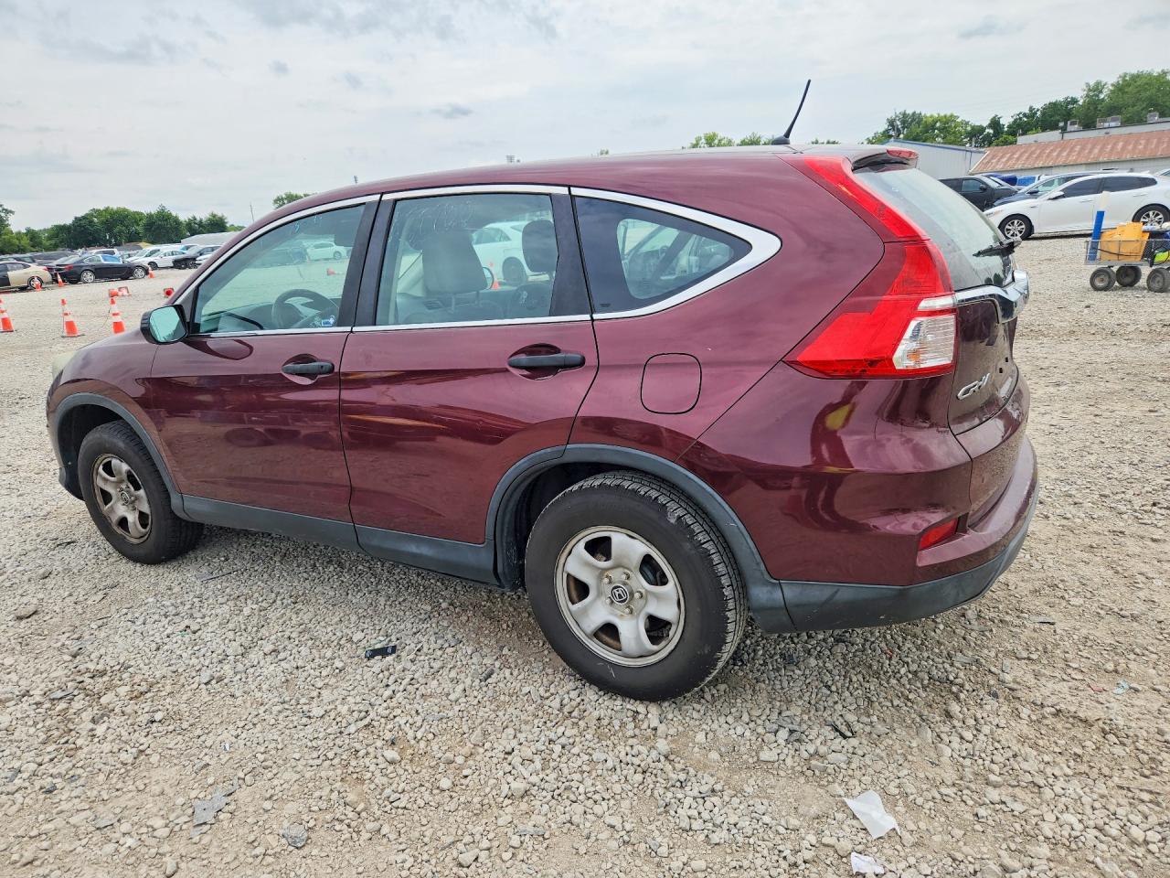 2015 Honda Cr-v Lx Burgundy vin: 2HKRM3H34FH546047