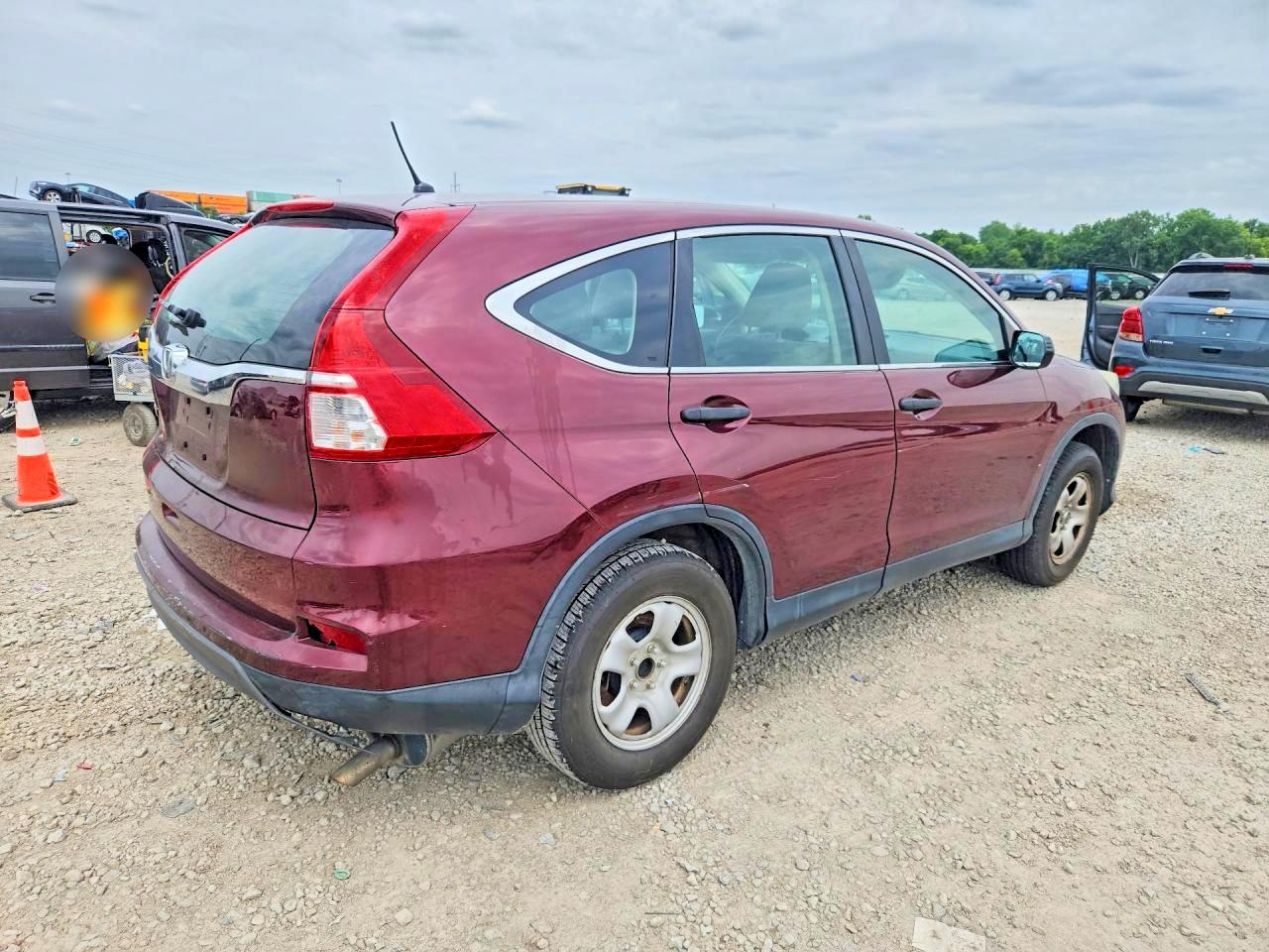 2015 Honda Cr-v Lx Burgundy vin: 2HKRM3H34FH546047