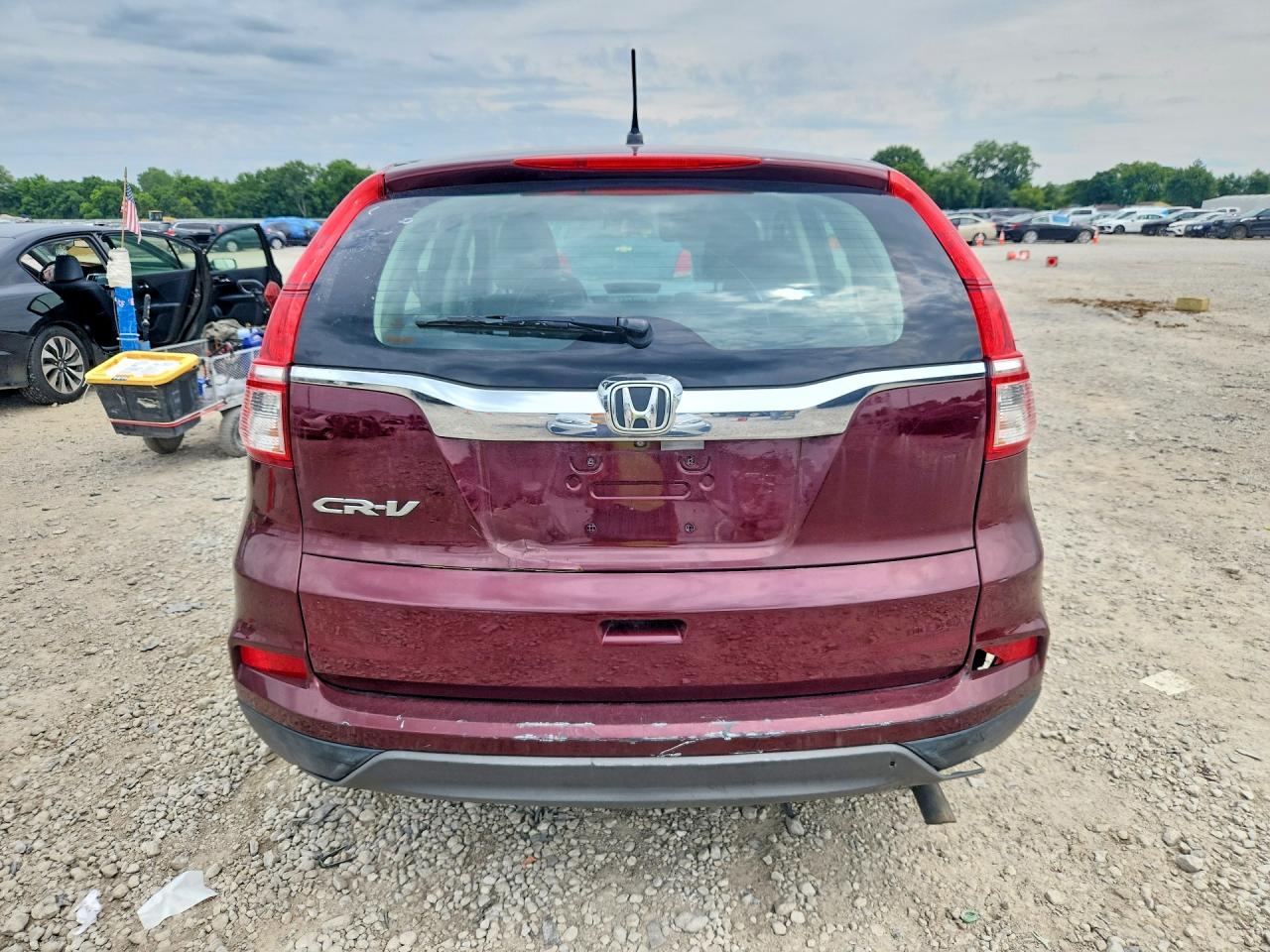 2015 Honda Cr-v Lx Burgundy vin: 2HKRM3H34FH546047
