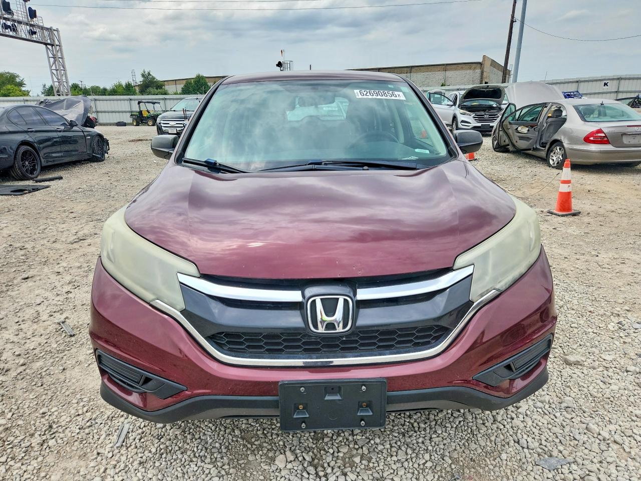 2015 Honda Cr-v Lx Burgundy vin: 2HKRM3H34FH546047