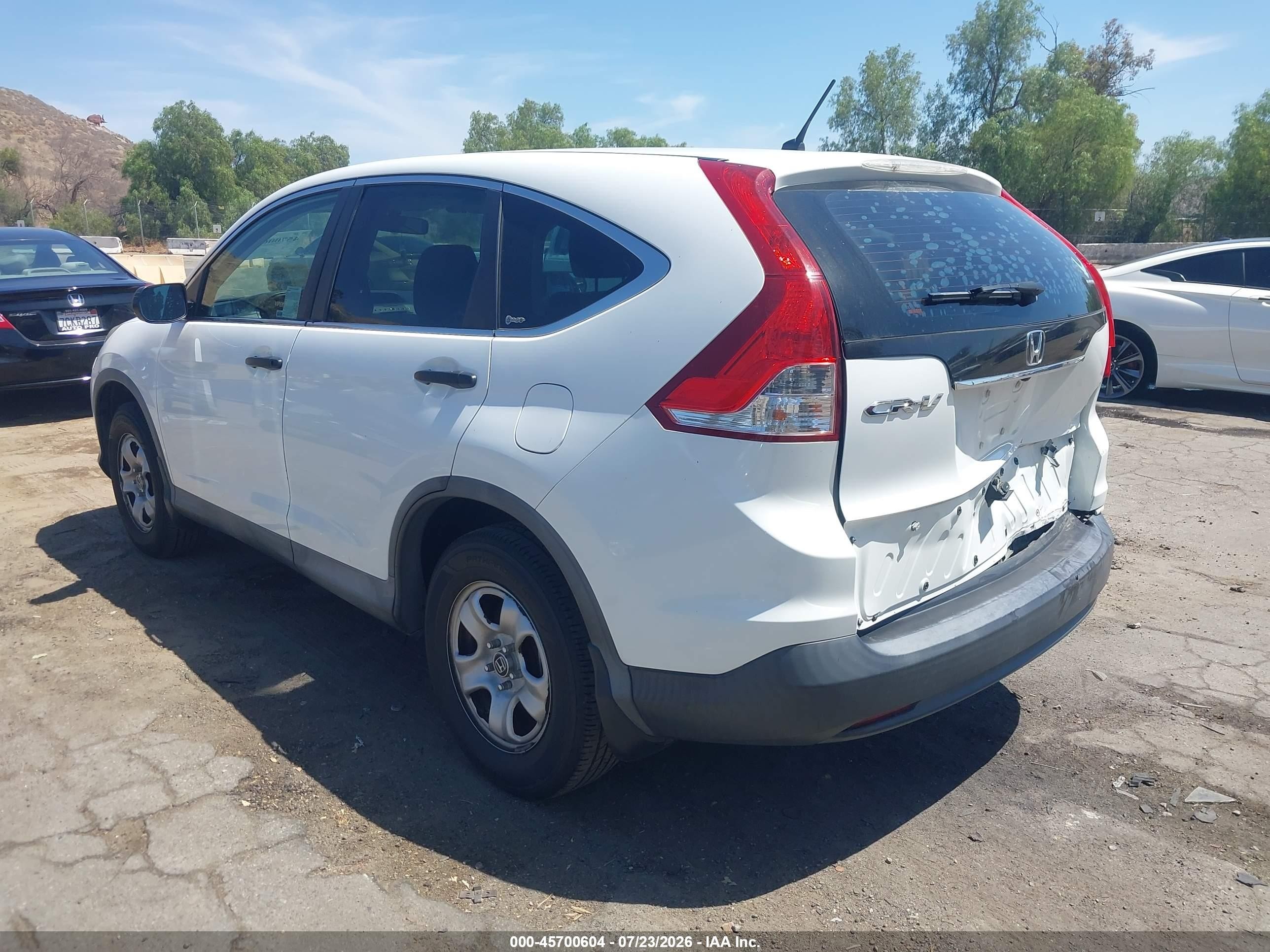 2012 Honda Cr-v Lx White vin: 2HKRM3H35CH503929