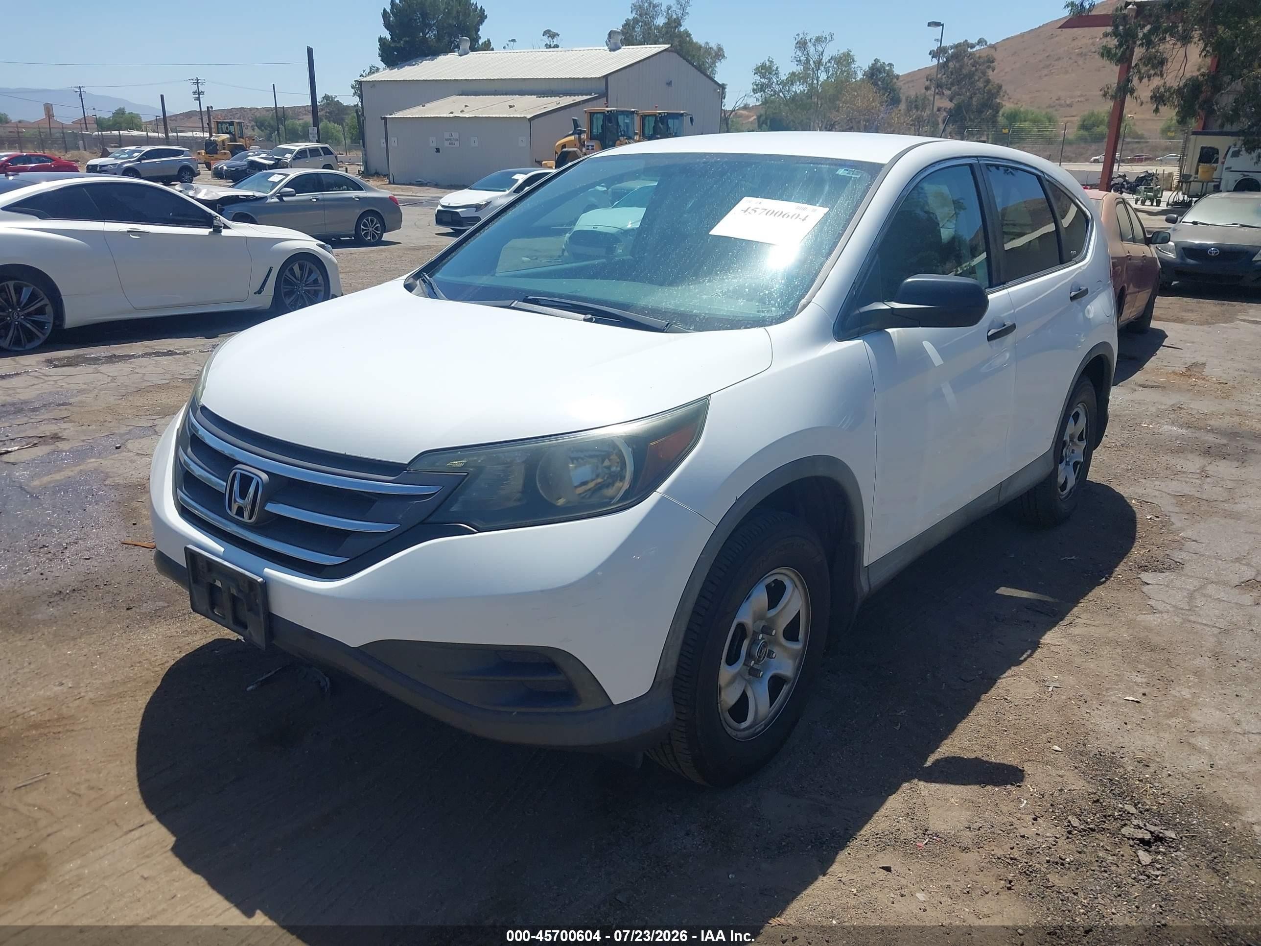 2012 Honda Cr-v Lx White vin: 2HKRM3H35CH503929