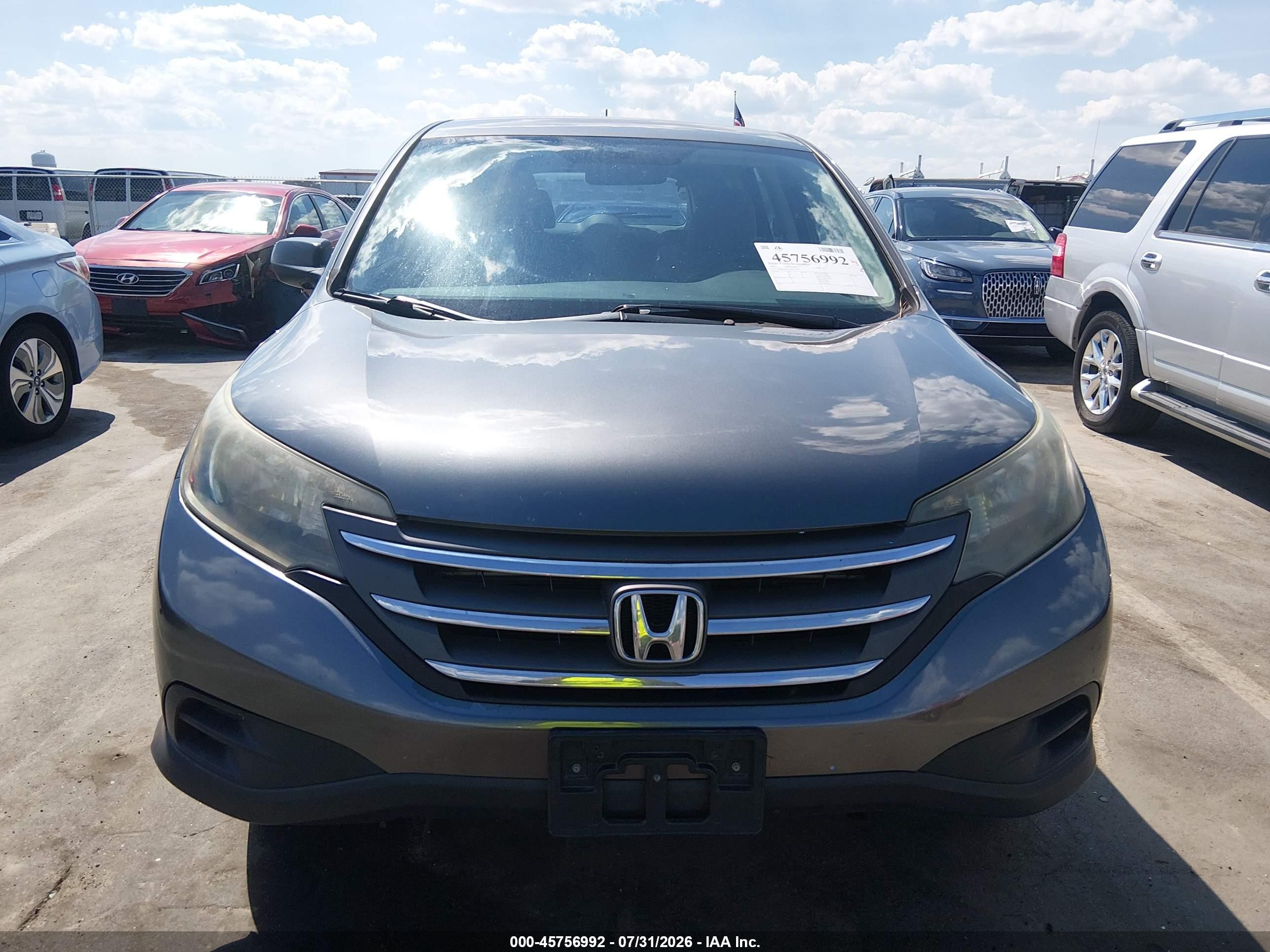 2013 Honda Cr-v Lx Light Blue vin: 2HKRM3H35DH512745