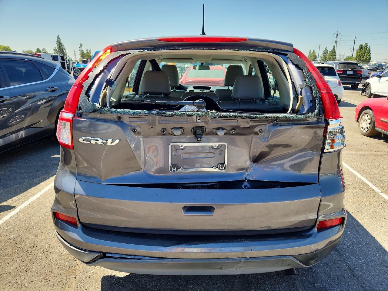 2015 Honda Cr-v Lx Gray vin: 2HKRM3H35FH504700