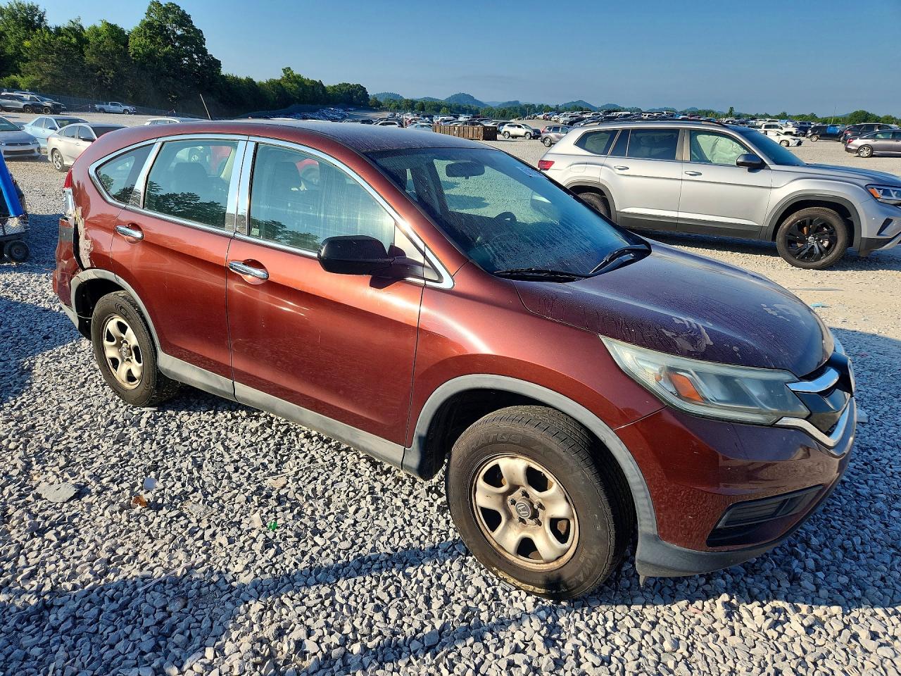 2015 Honda Cr-v Lx Maroon vin: 2HKRM3H35FH526535