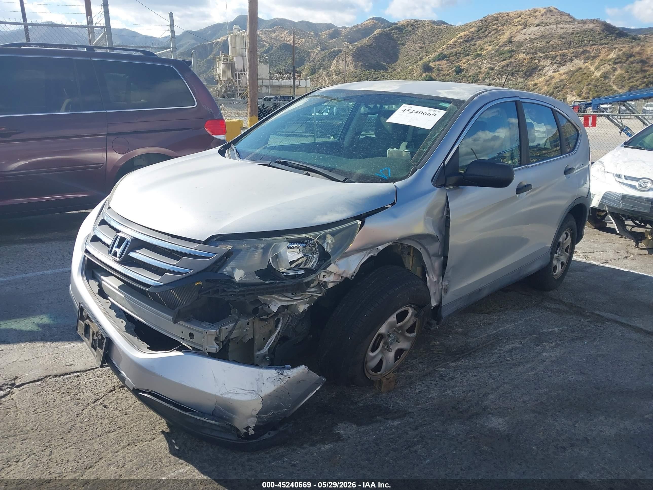 2012 Honda Cr-v Lx Silver vin: 2HKRM3H36CH504667