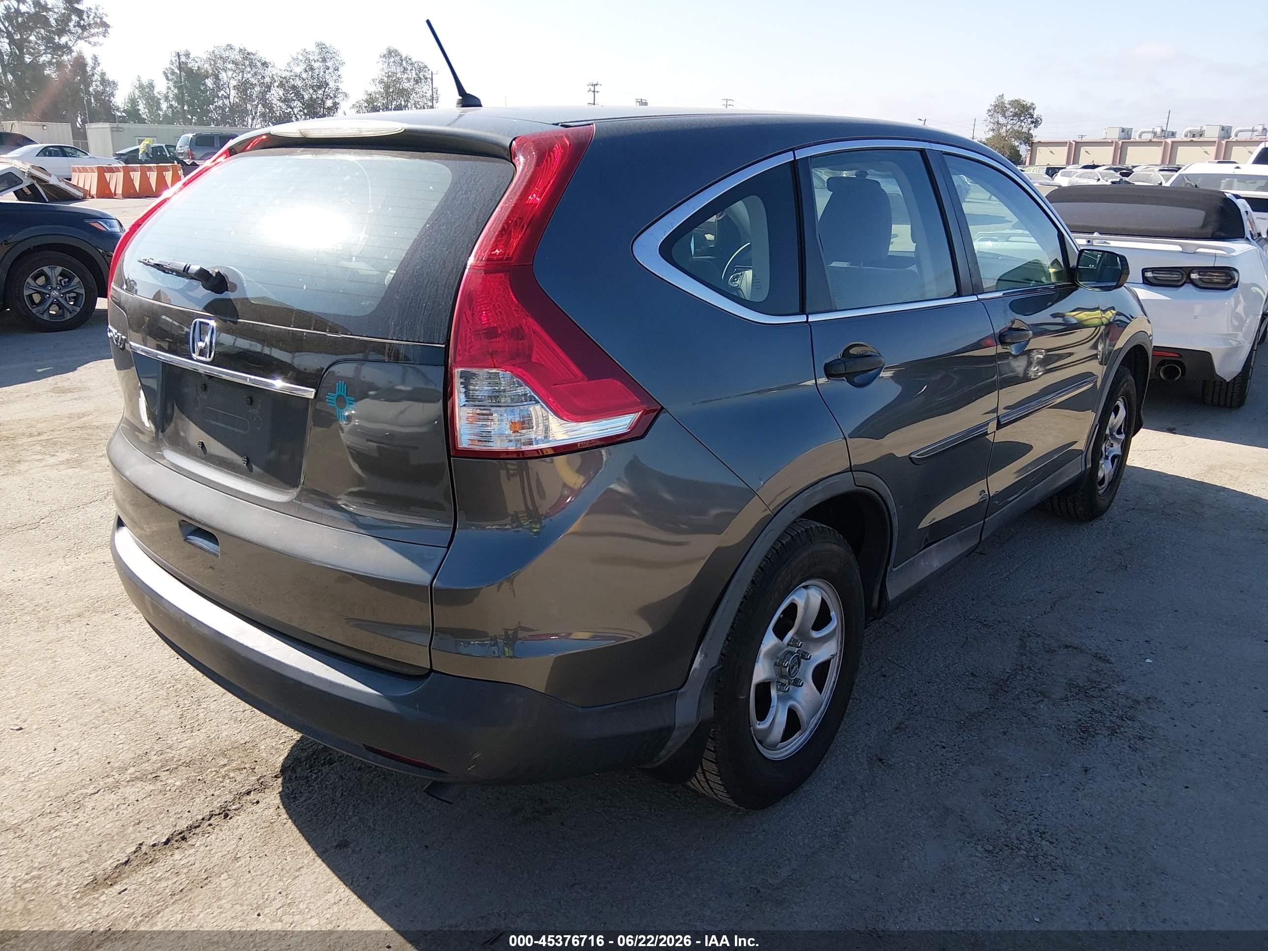 2012 Honda Cr-v Lx Gray vin: 2HKRM3H36CH504930