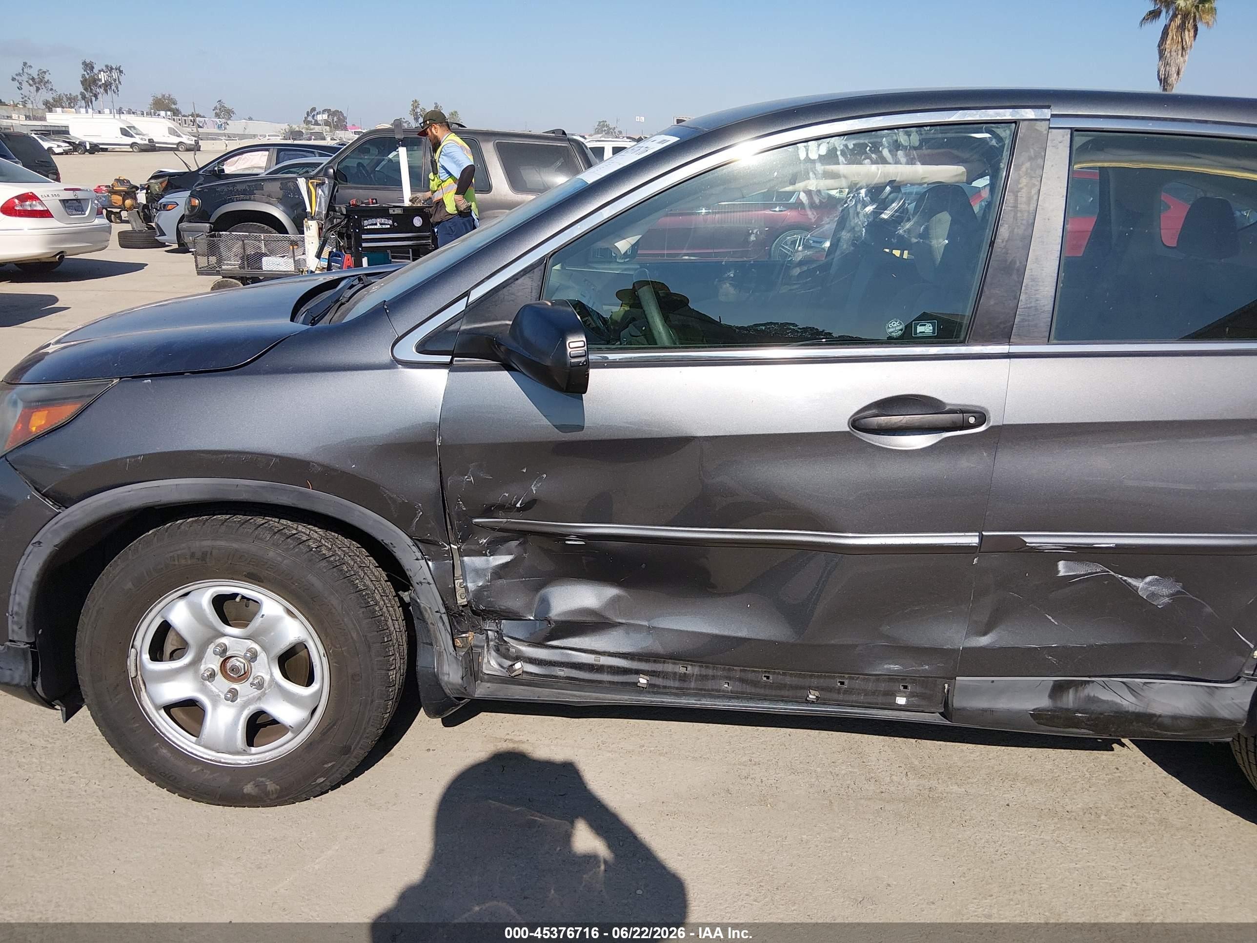 2012 Honda Cr-v Lx Gray vin: 2HKRM3H36CH504930