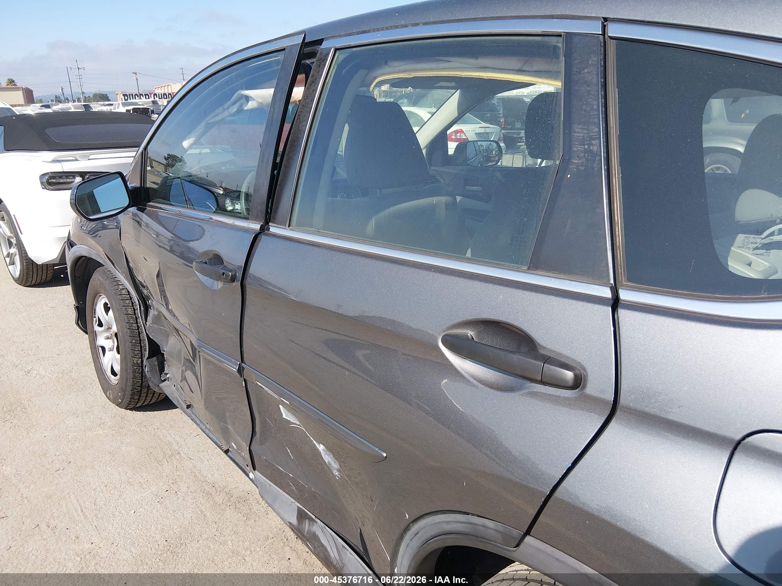 2012 Honda Cr-v Lx Gray vin: 2HKRM3H36CH504930