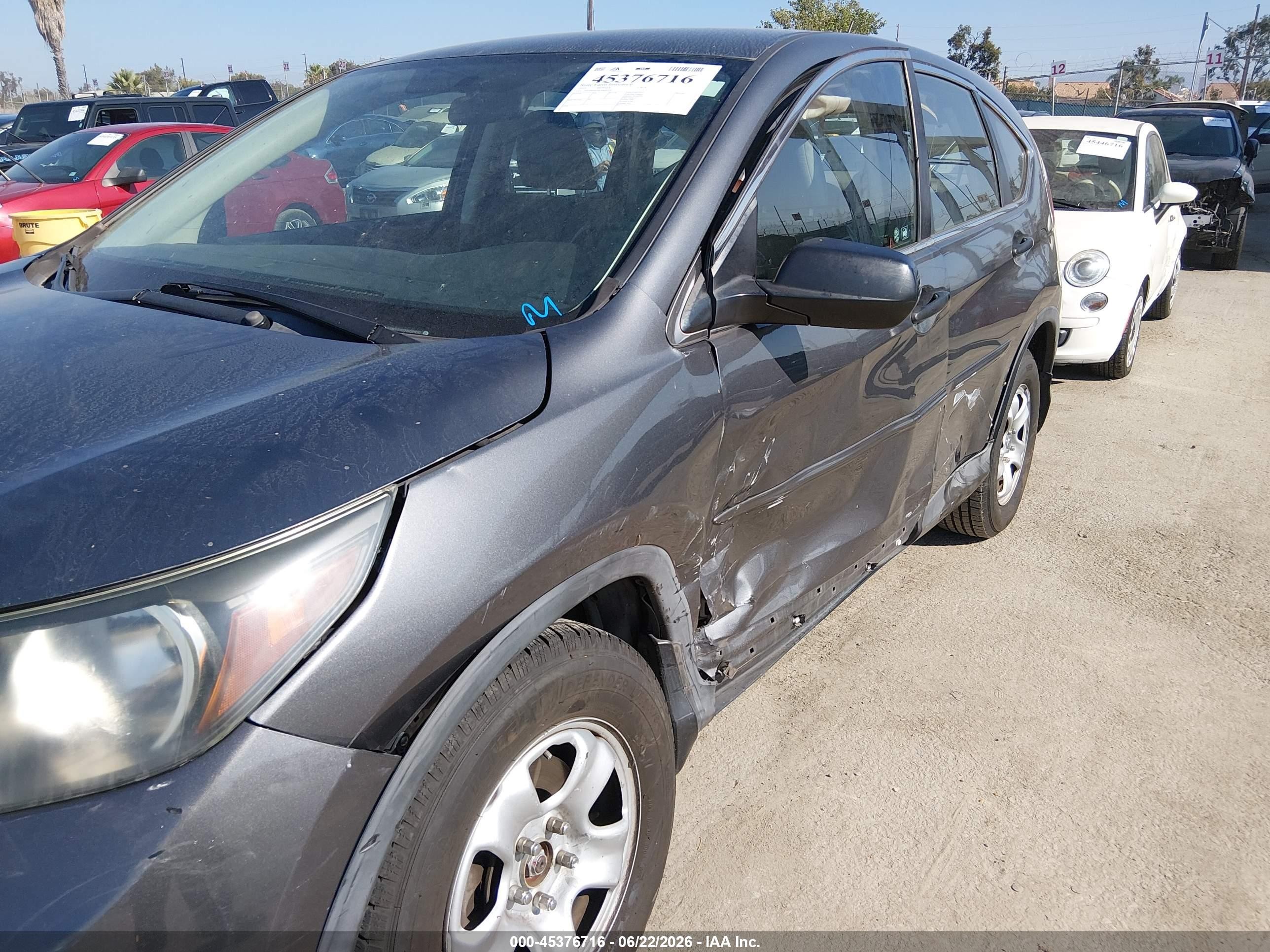 2012 Honda Cr-v Lx Gray vin: 2HKRM3H36CH504930