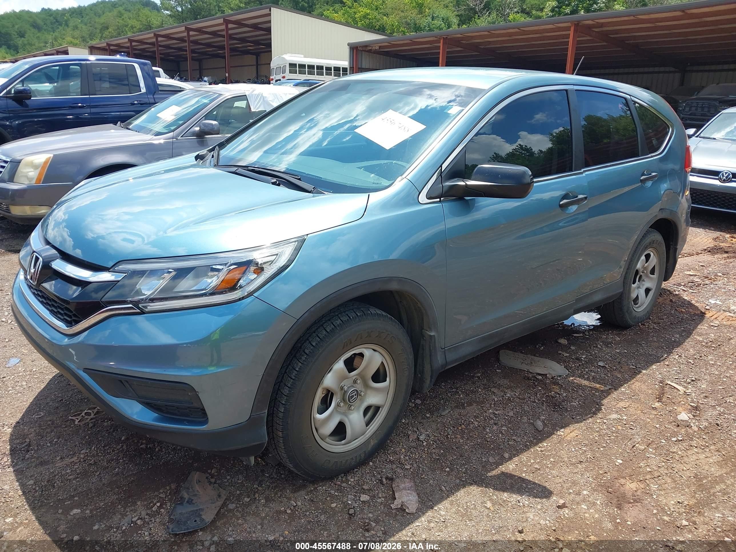 2015 Honda Cr-v Lx Blue vin: 2HKRM3H36FH535213