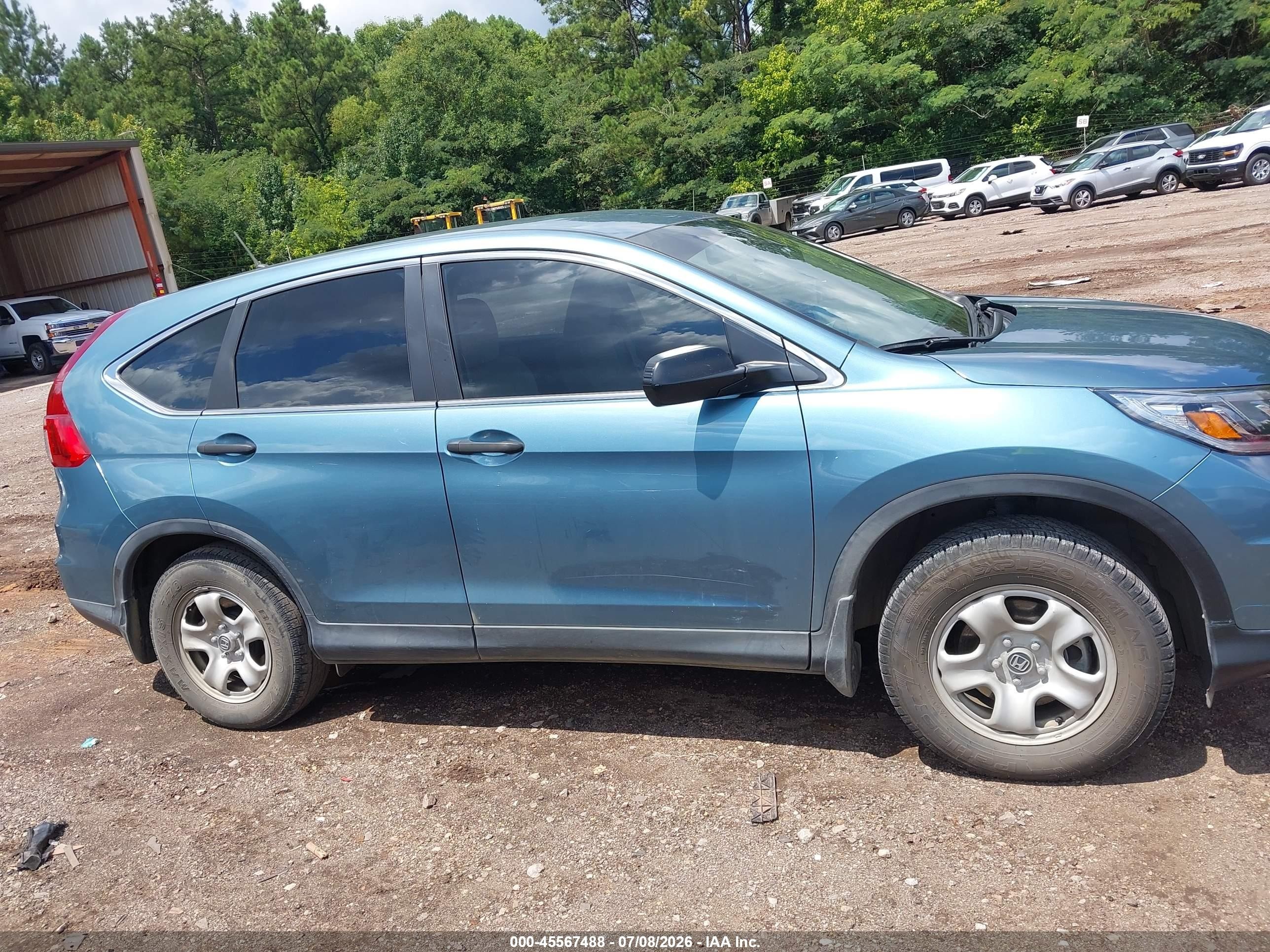 2015 Honda Cr-v Lx Blue vin: 2HKRM3H36FH535213