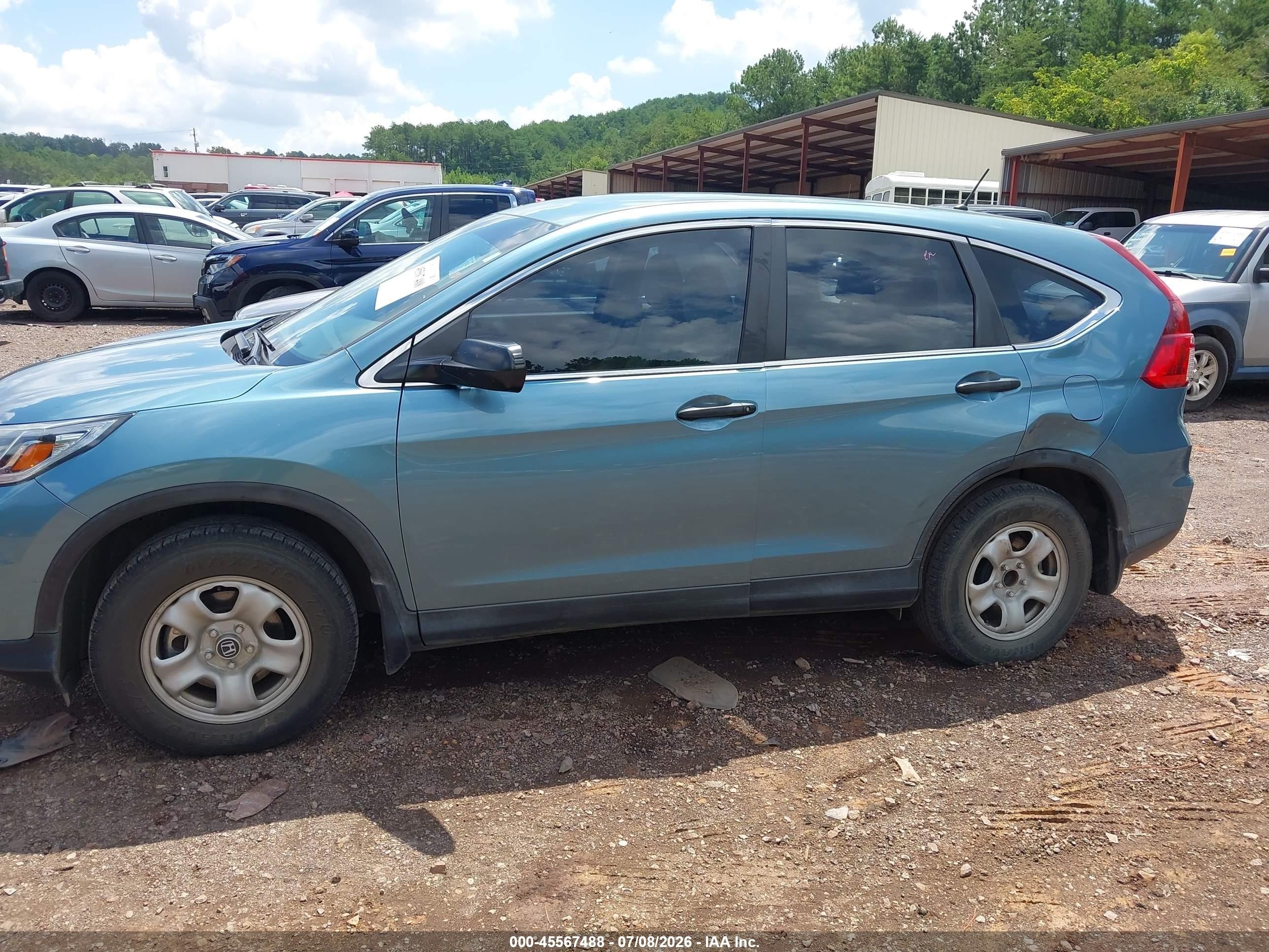 2015 Honda Cr-v Lx Blue vin: 2HKRM3H36FH535213