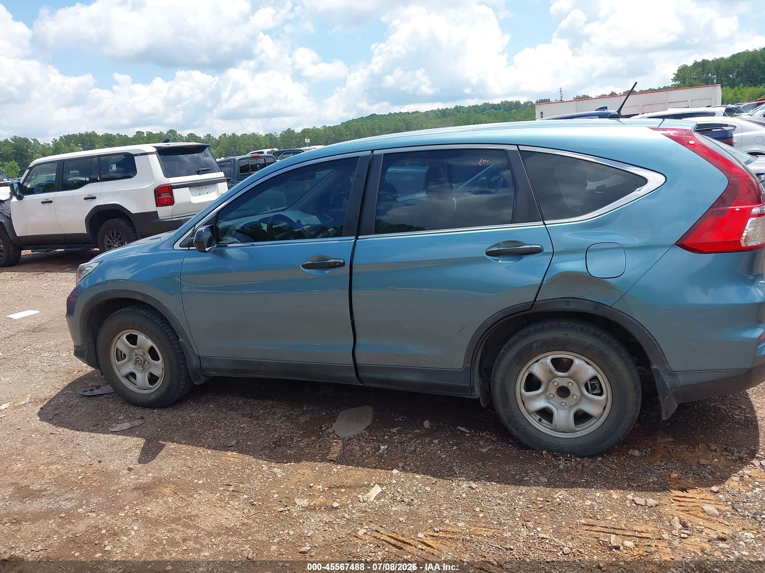 2015 Honda Cr-v Lx Blue vin: 2HKRM3H36FH535213