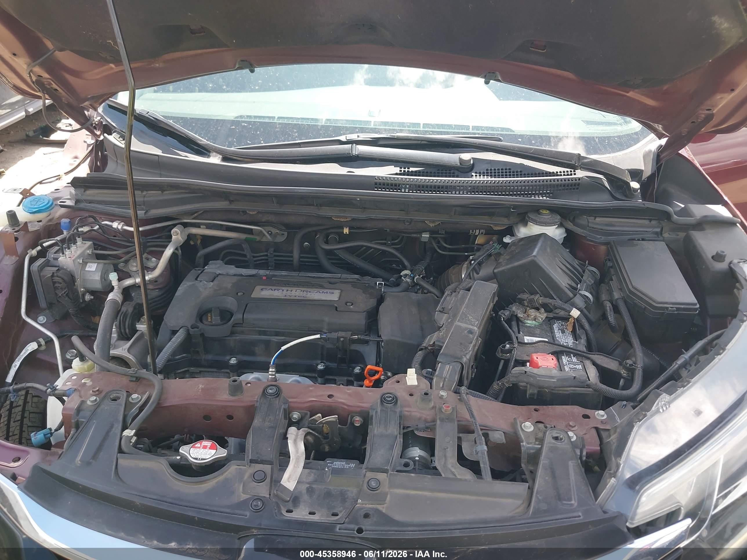 2015 Honda Cr-v Lx Burgundy vin: 2HKRM3H36FH553162