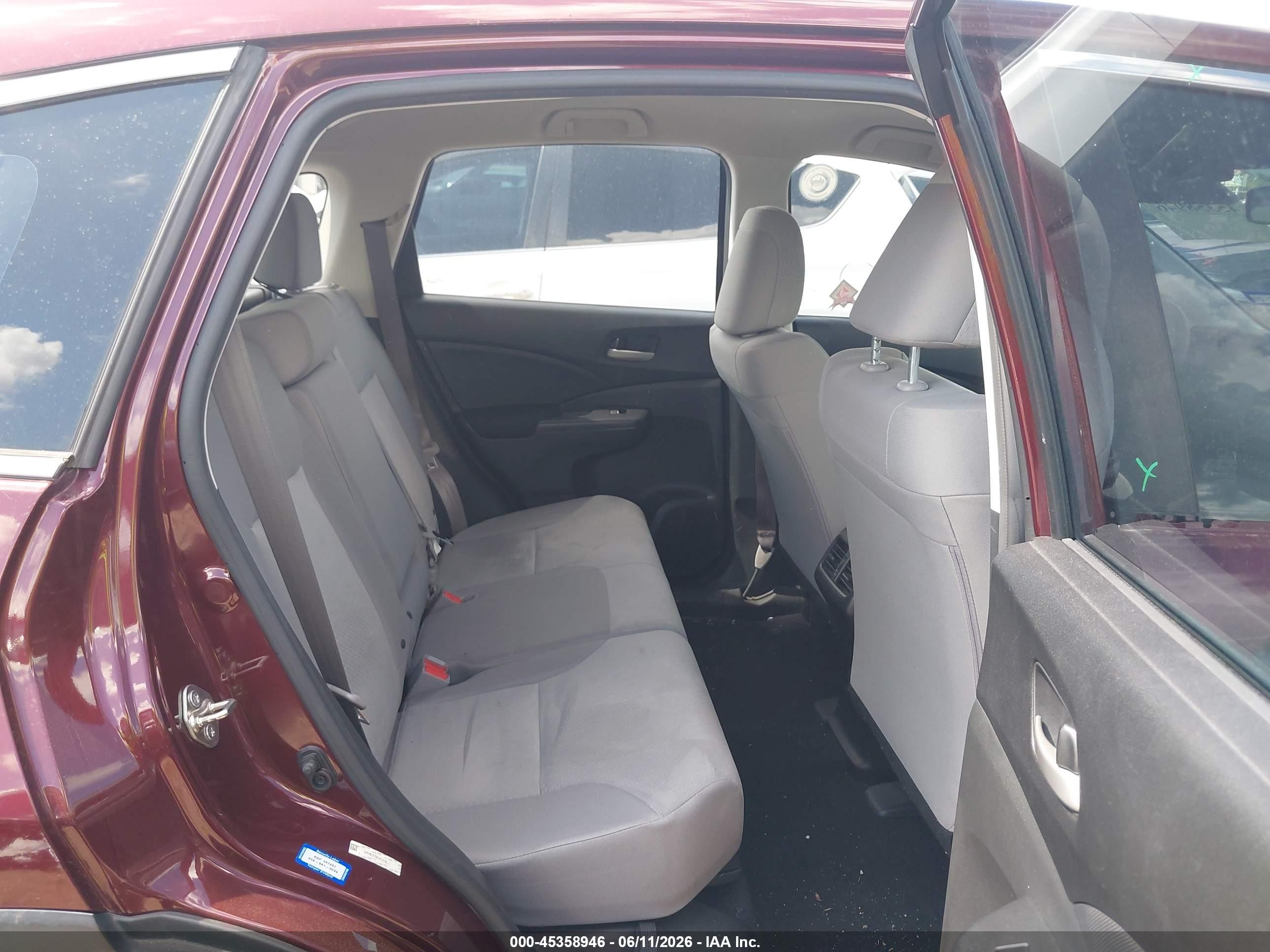 2015 Honda Cr-v Lx Burgundy vin: 2HKRM3H36FH553162