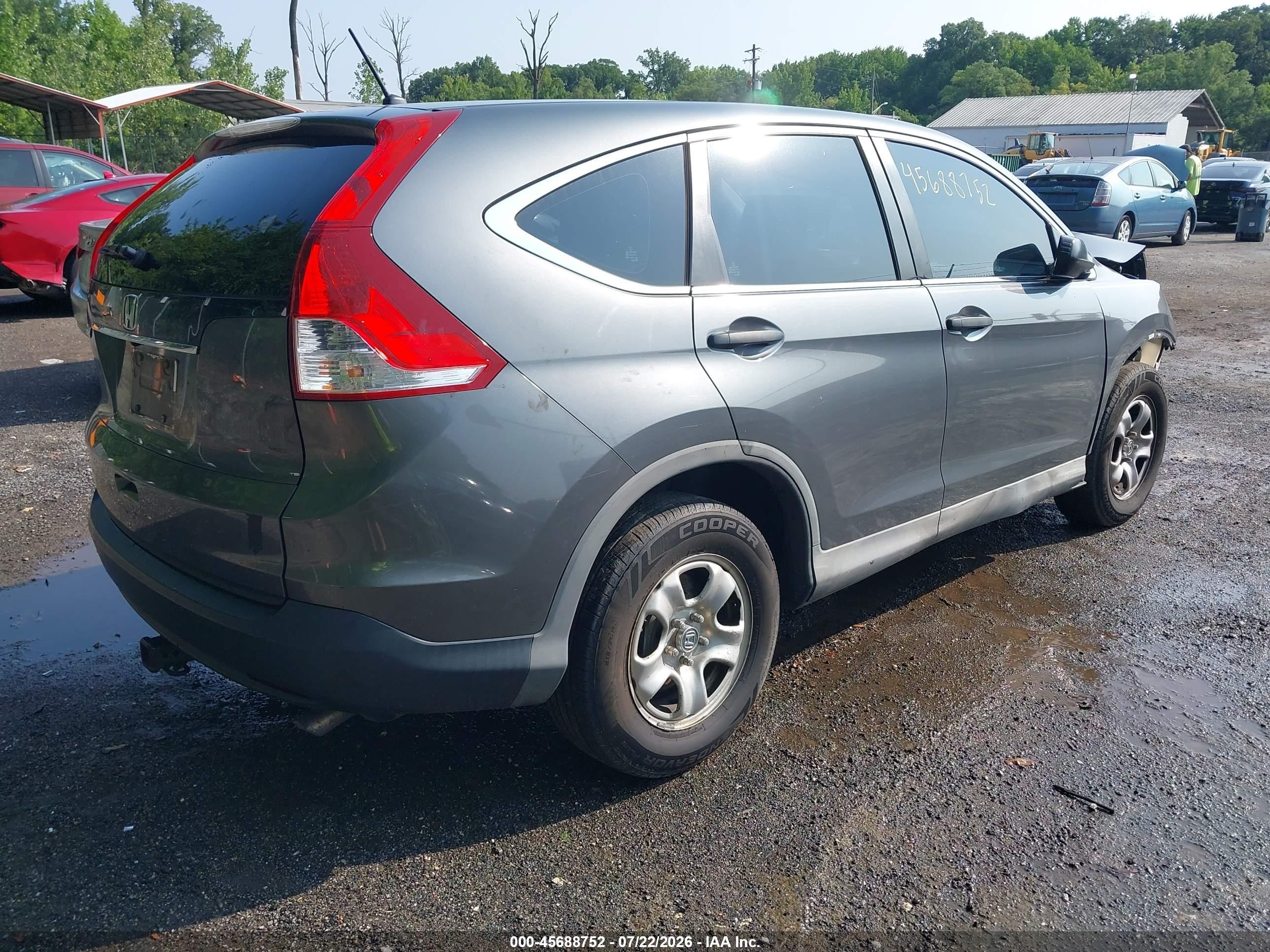 2012 Honda Cr-v Lx Серый vin: 2HKRM3H37CH505648