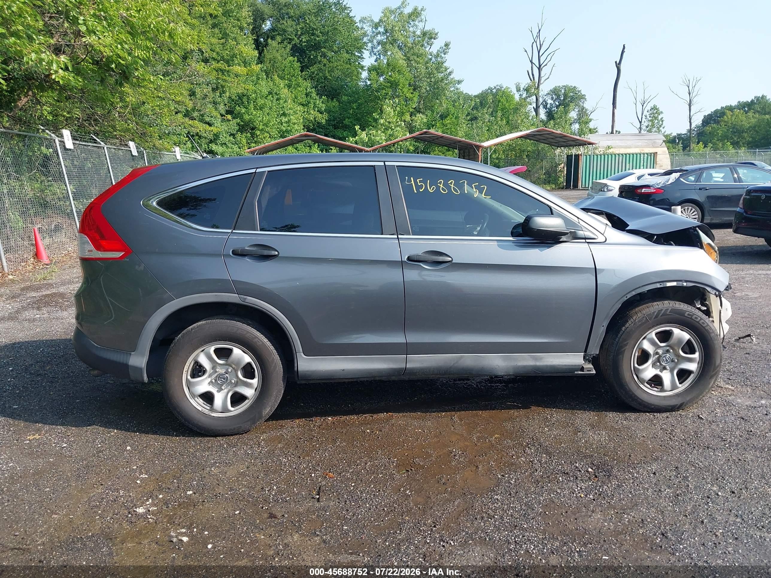 2012 Honda Cr-v Lx Серый vin: 2HKRM3H37CH505648