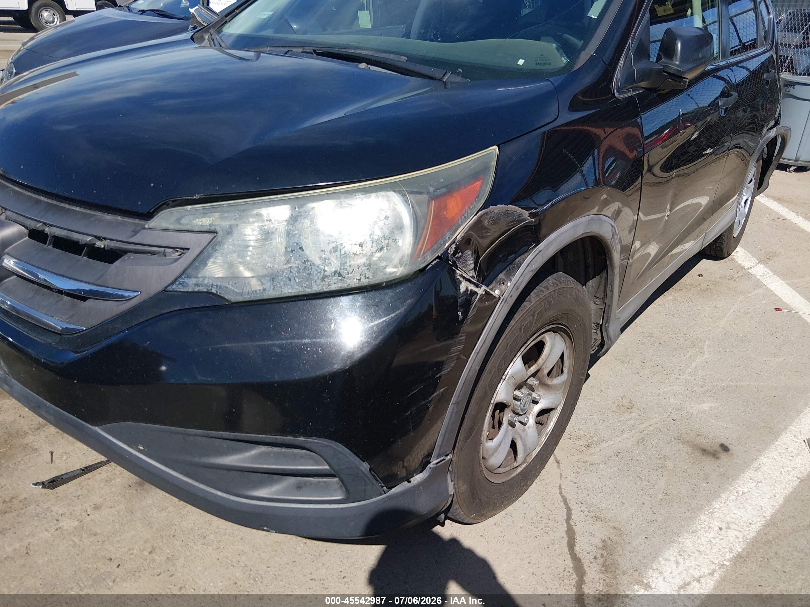 2013 Honda Cr-v Lx Black vin: 2HKRM3H37DH517896
