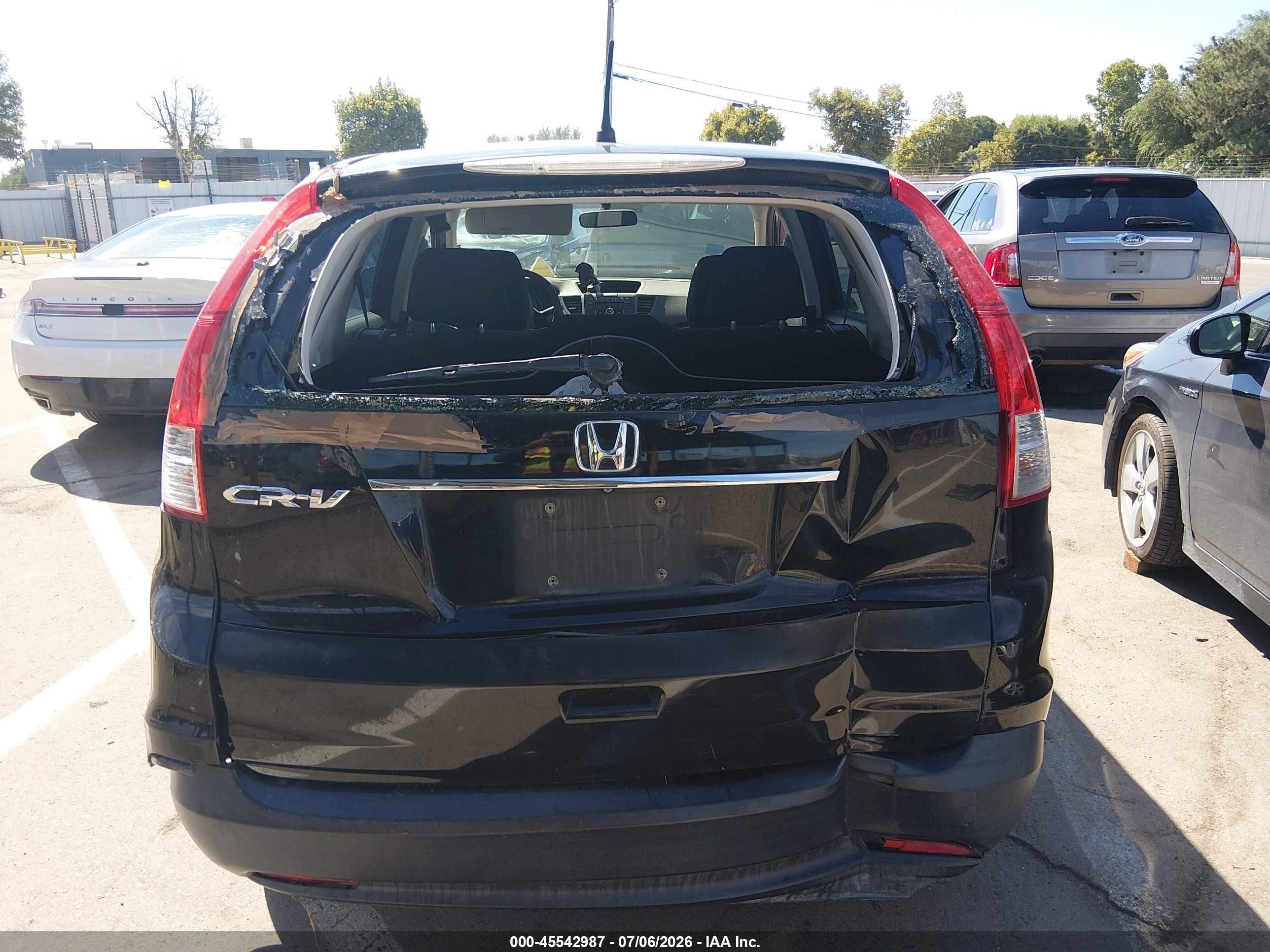2013 Honda Cr-v Lx Black vin: 2HKRM3H37DH517896