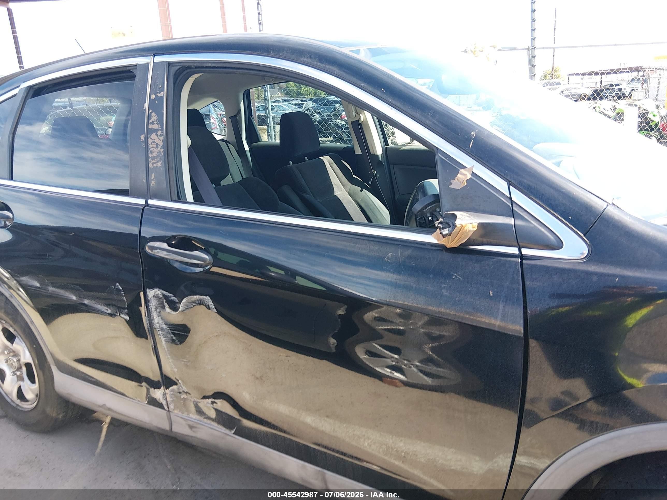 2013 Honda Cr-v Lx Black vin: 2HKRM3H37DH517896