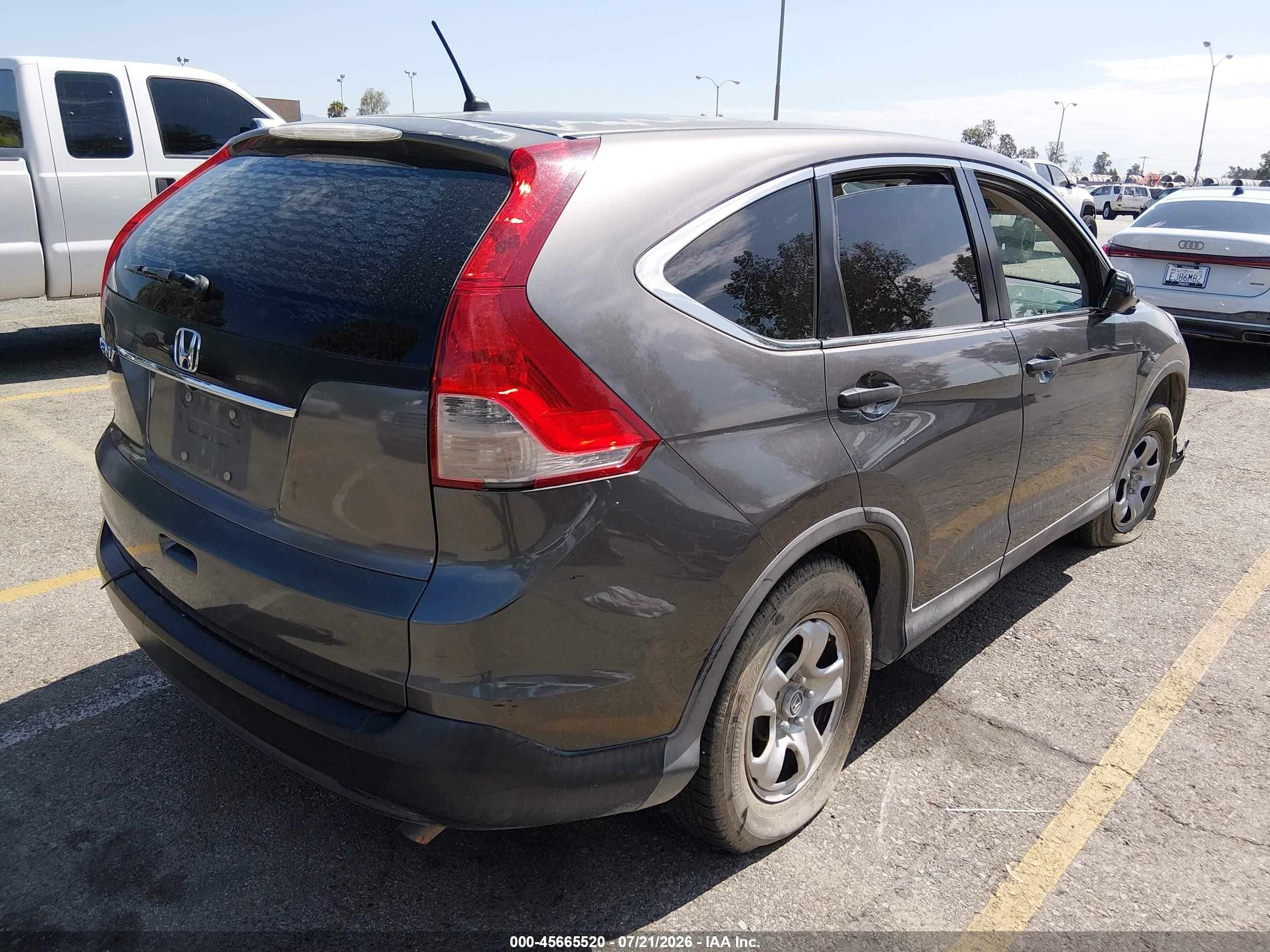 2014 Honda Cr-v Lx Gray vin: 2HKRM3H37EH522050