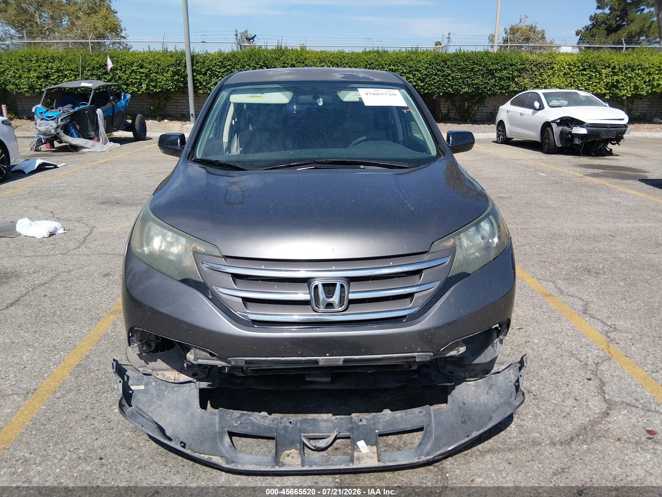 2014 Honda Cr-v Lx Gray vin: 2HKRM3H37EH522050