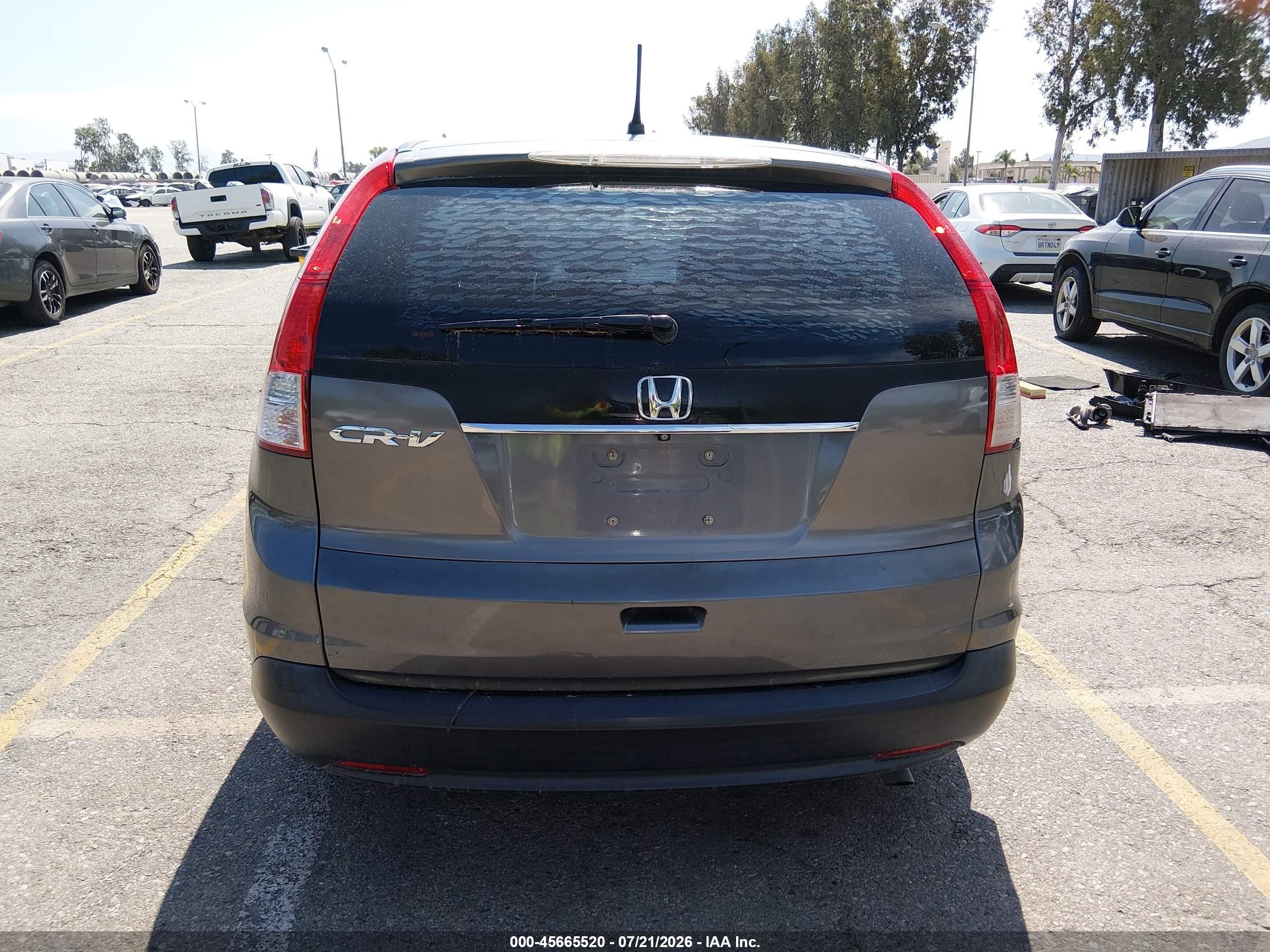 2014 Honda Cr-v Lx Gray vin: 2HKRM3H37EH522050