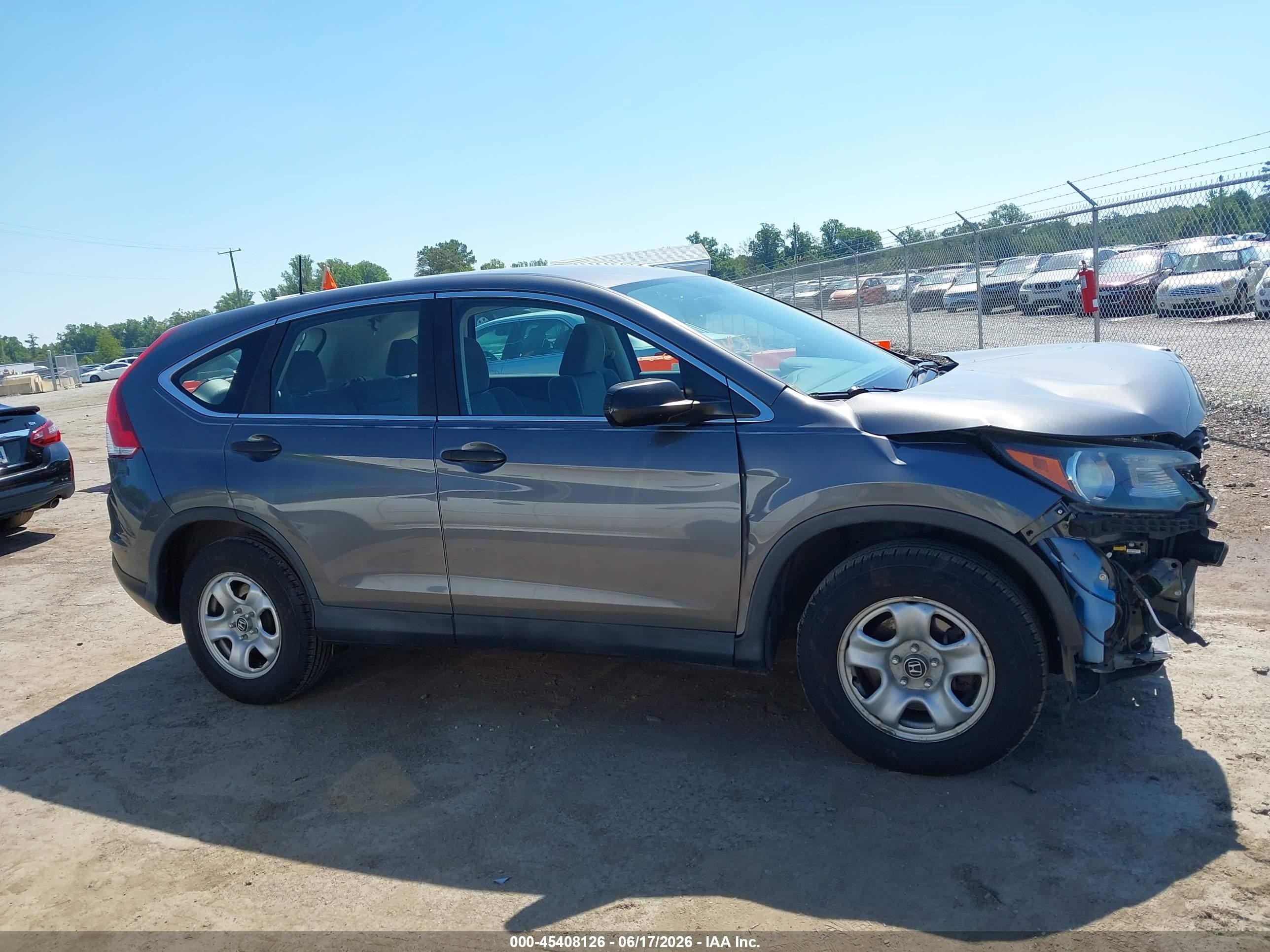 2014 Honda Cr-v Lx Gray vin: 2HKRM3H37EH525126