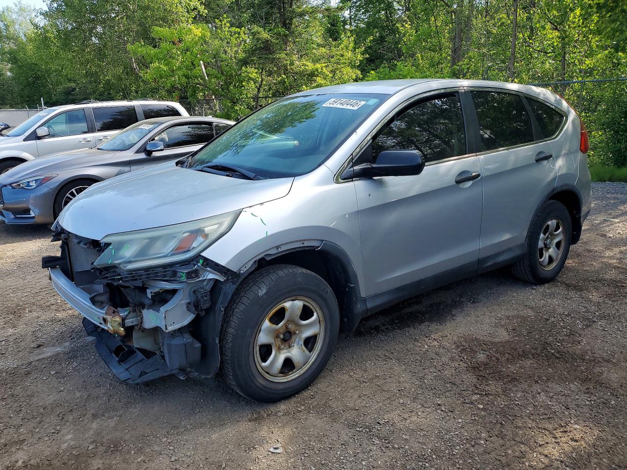 2015 Honda Cr-v Lx Silver vin: 2HKRM3H37FH000004