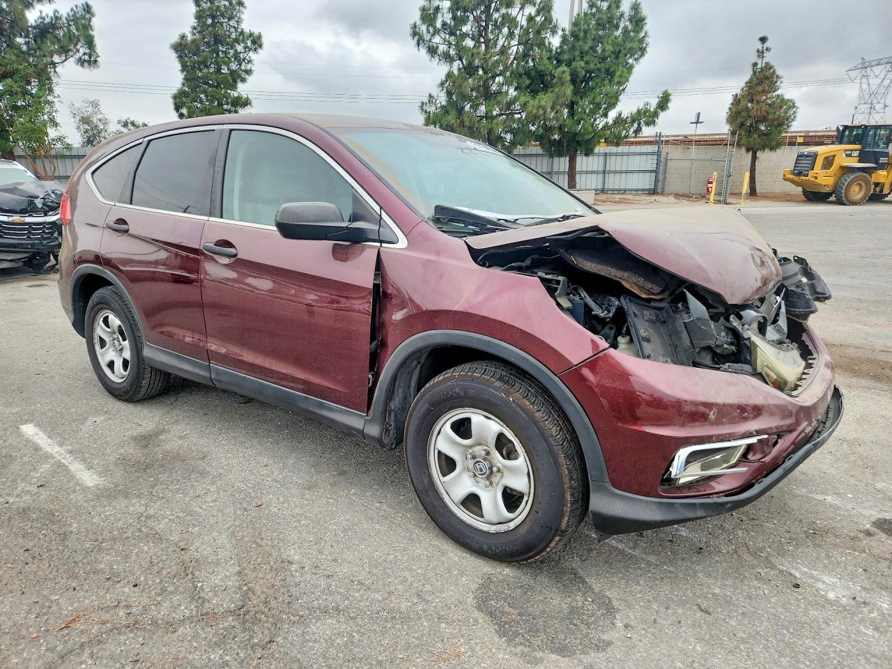 2015 Honda Cr-v Lx Burgundy vin: 2HKRM3H37FH519666