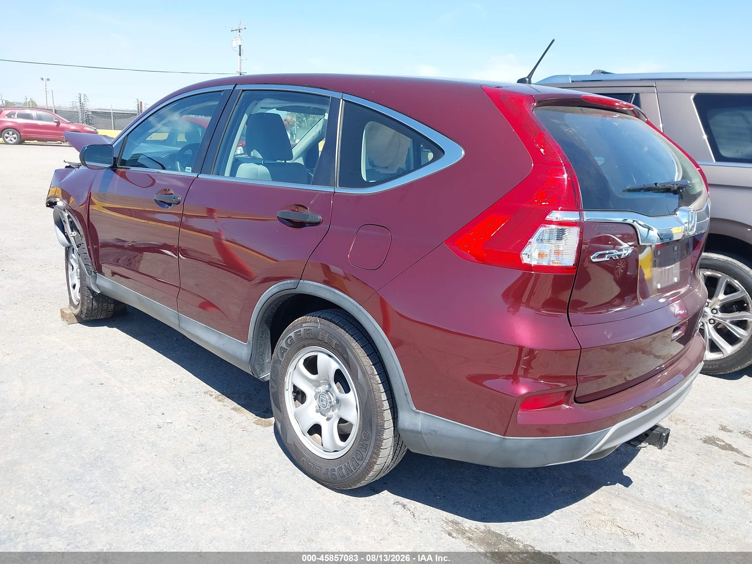 2015 Honda Cr-v Lx Темно-бордовый vin: 2HKRM3H37FH553168
