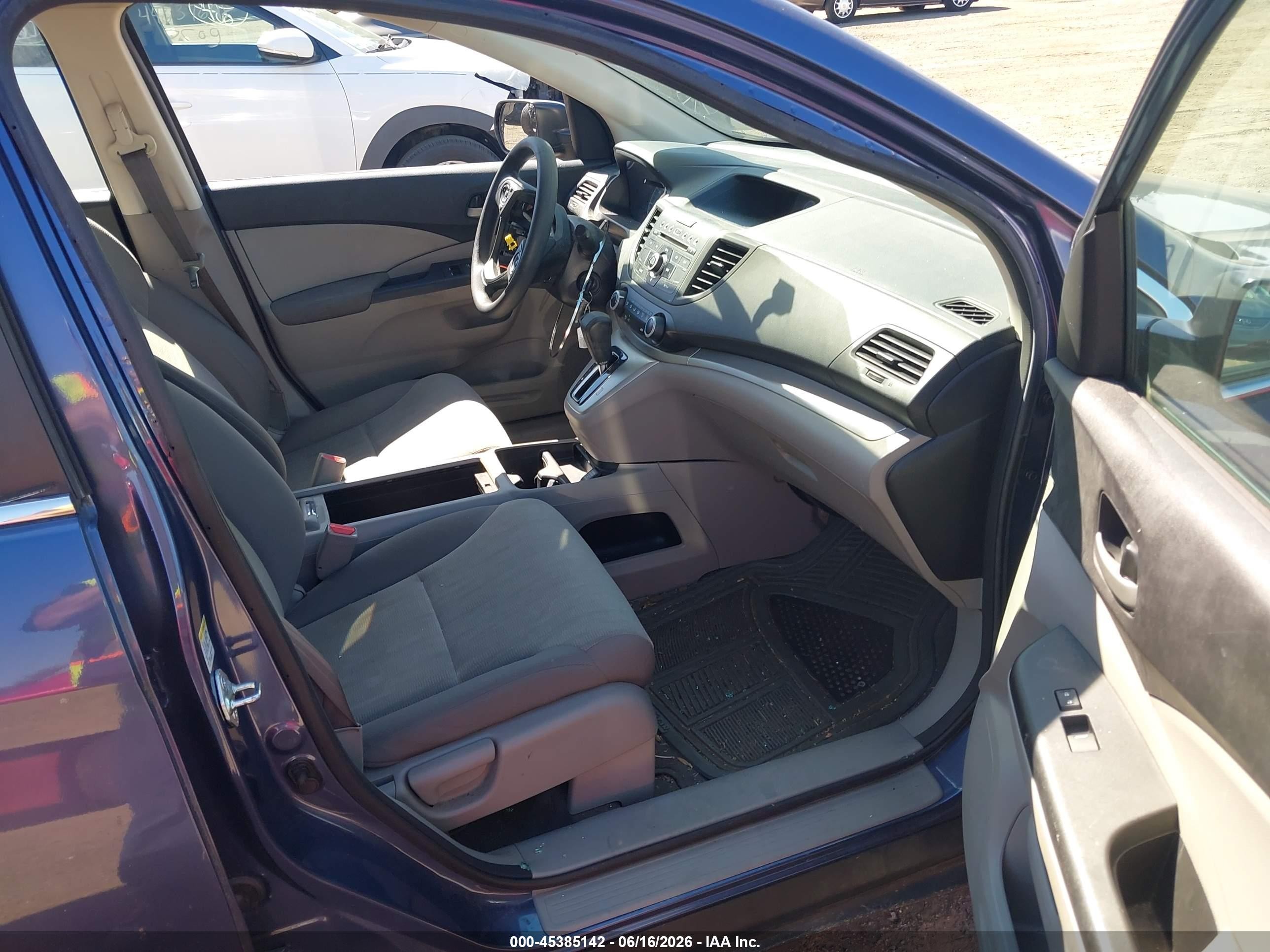 2013 Honda Cr-v Lx Blue vin: 2HKRM3H38DH519995