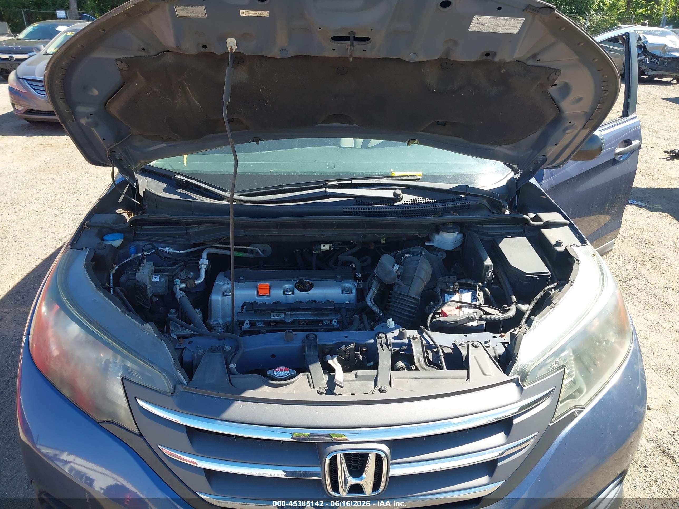 2013 Honda Cr-v Lx Blue vin: 2HKRM3H38DH519995