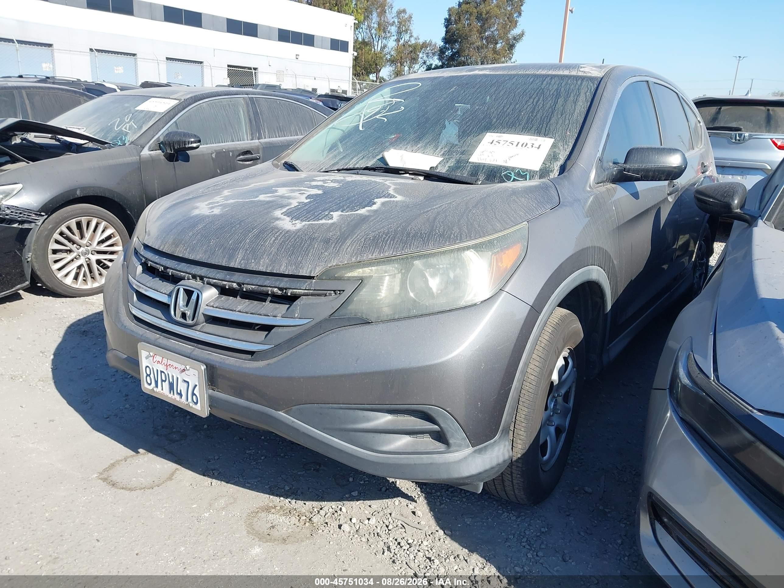 2014 Honda Cr-v Lx Gray vin: 2HKRM3H38EH522087