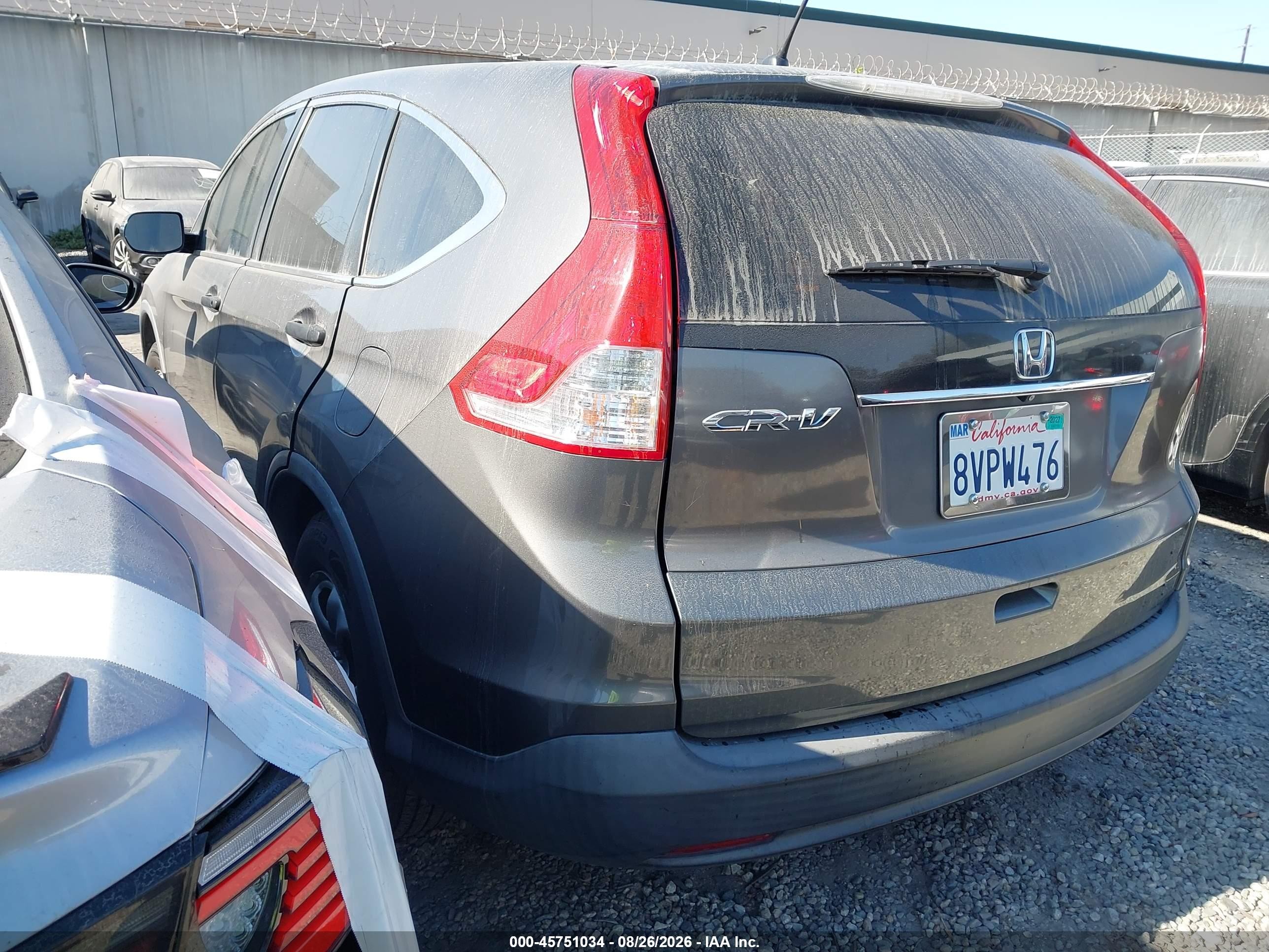 2014 Honda Cr-v Lx Gray vin: 2HKRM3H38EH522087