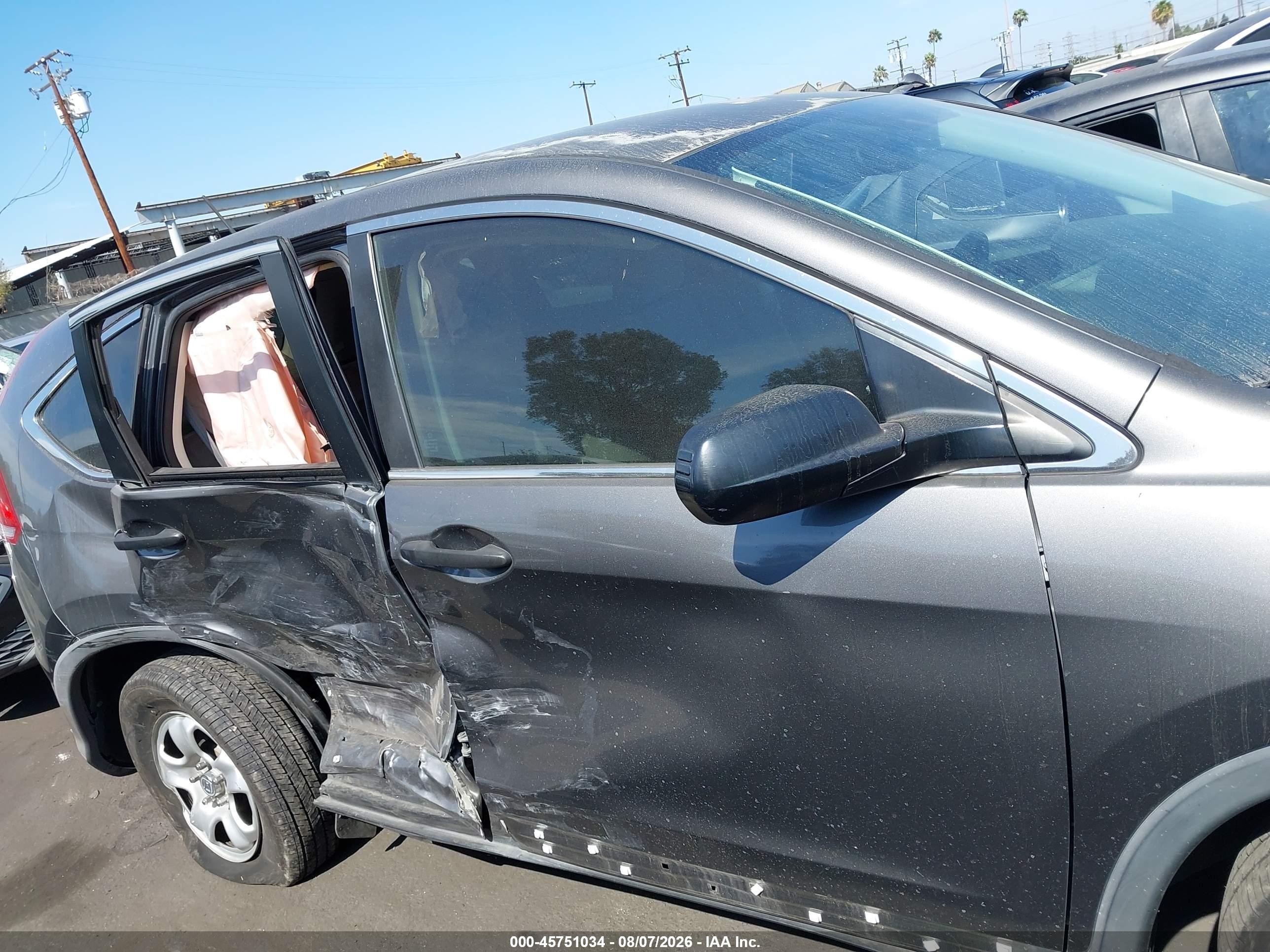 2014 Honda Cr-v Lx Gray vin: 2HKRM3H38EH522087