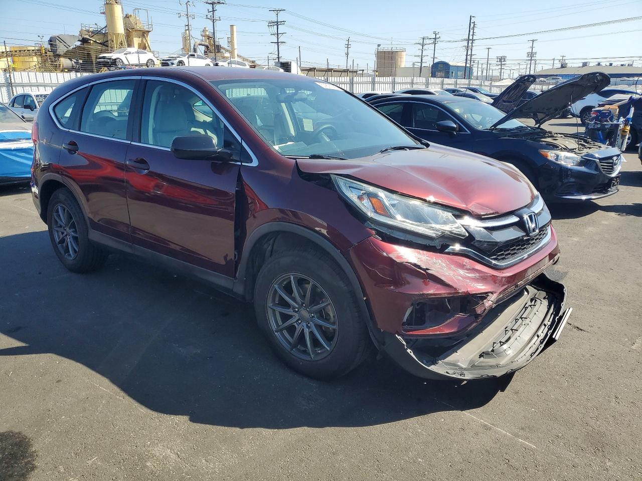 2015 Honda Cr-v Lx Burgundy vin: 2HKRM3H38FH505243