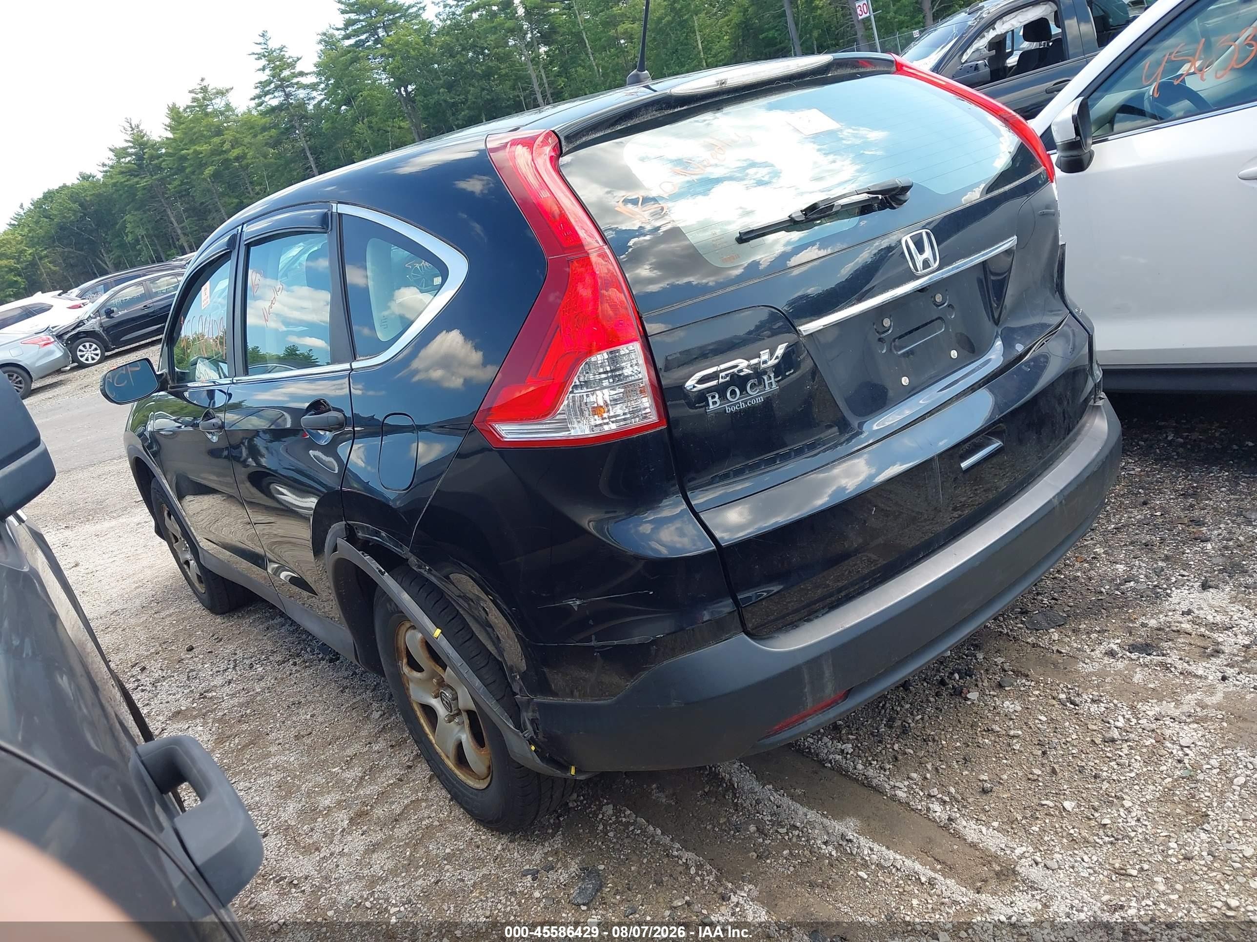 2012 Honda Cr-v Lx Black vin: 2HKRM3H39CH504646