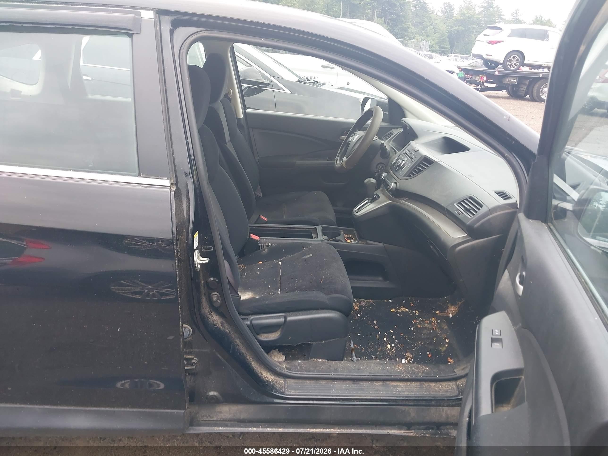 2012 Honda Cr-v Lx Black vin: 2HKRM3H39CH504646