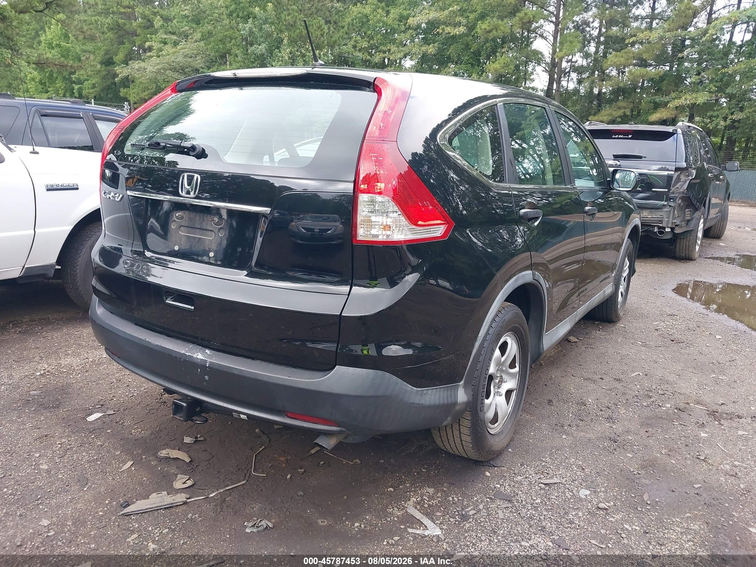 2012 Honda Cr-v Lx Black vin: 2HKRM3H39CH505442