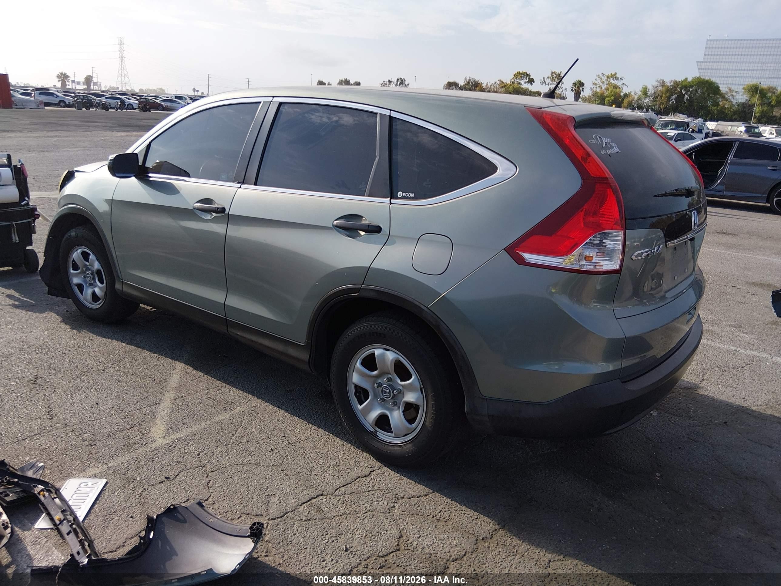 2012 Honda Cr-v Lx Blue vin: 2HKRM3H39CH507949