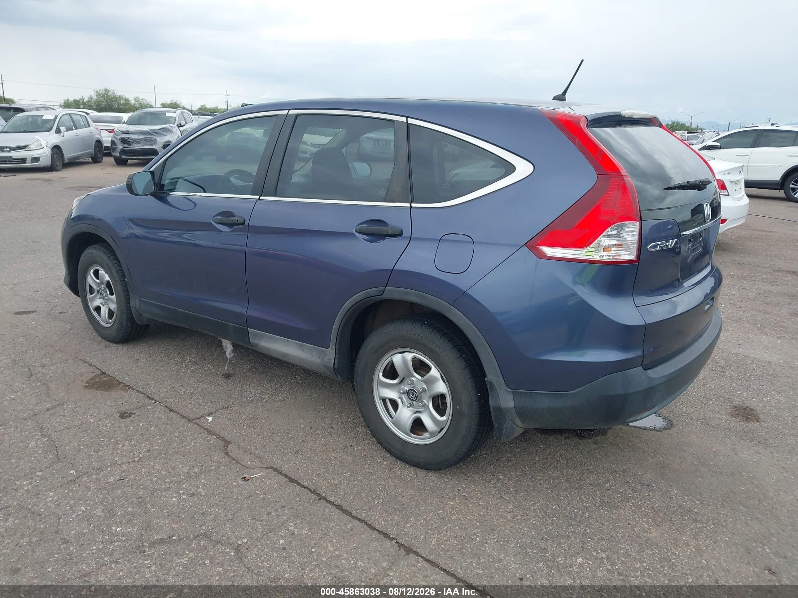 2013 Honda Cr-v Lx Синий vin: 2HKRM3H39DH509122
