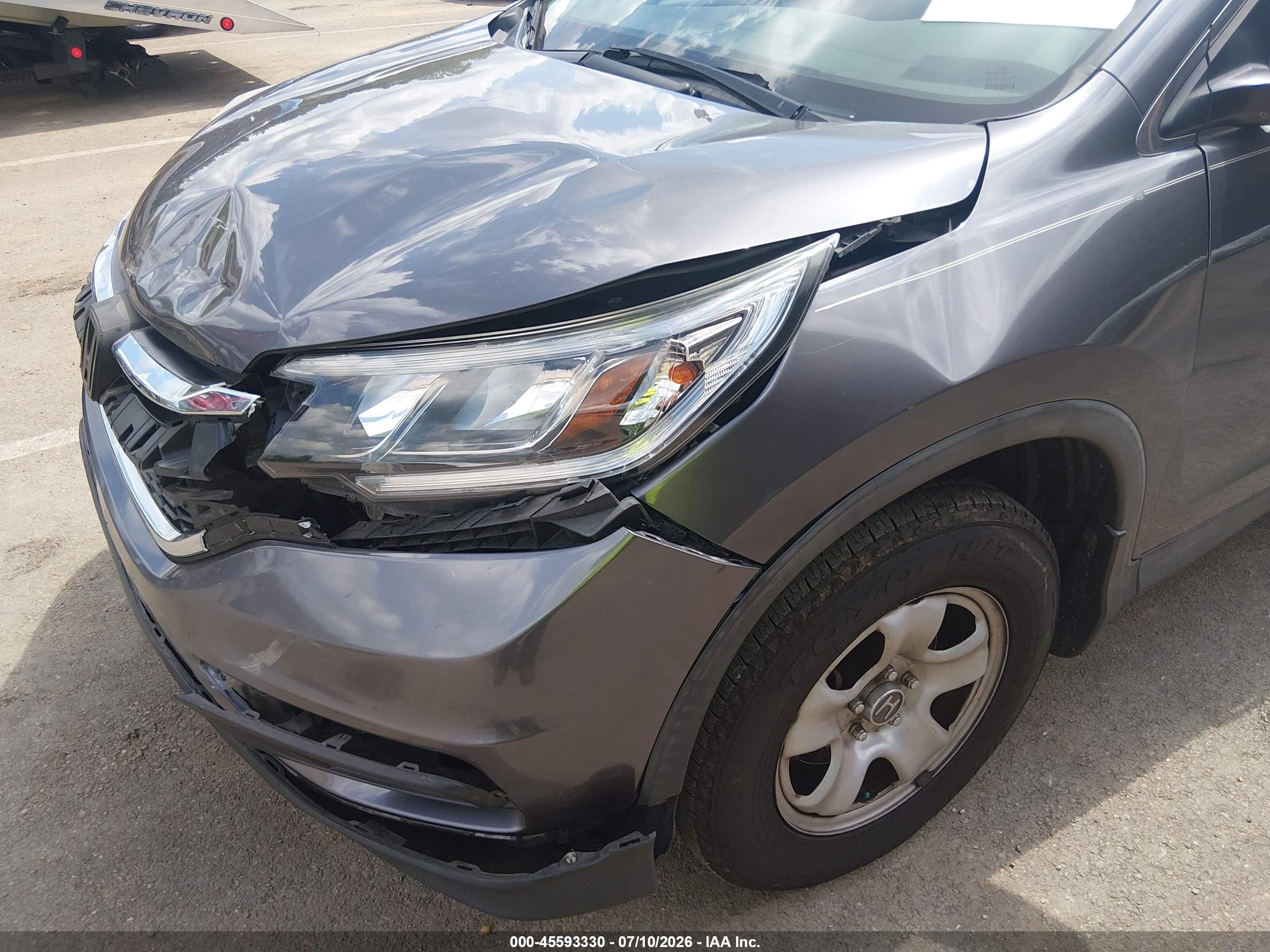 2015 Honda Cr-v Lx Серый vin: 2HKRM3H39FH552846