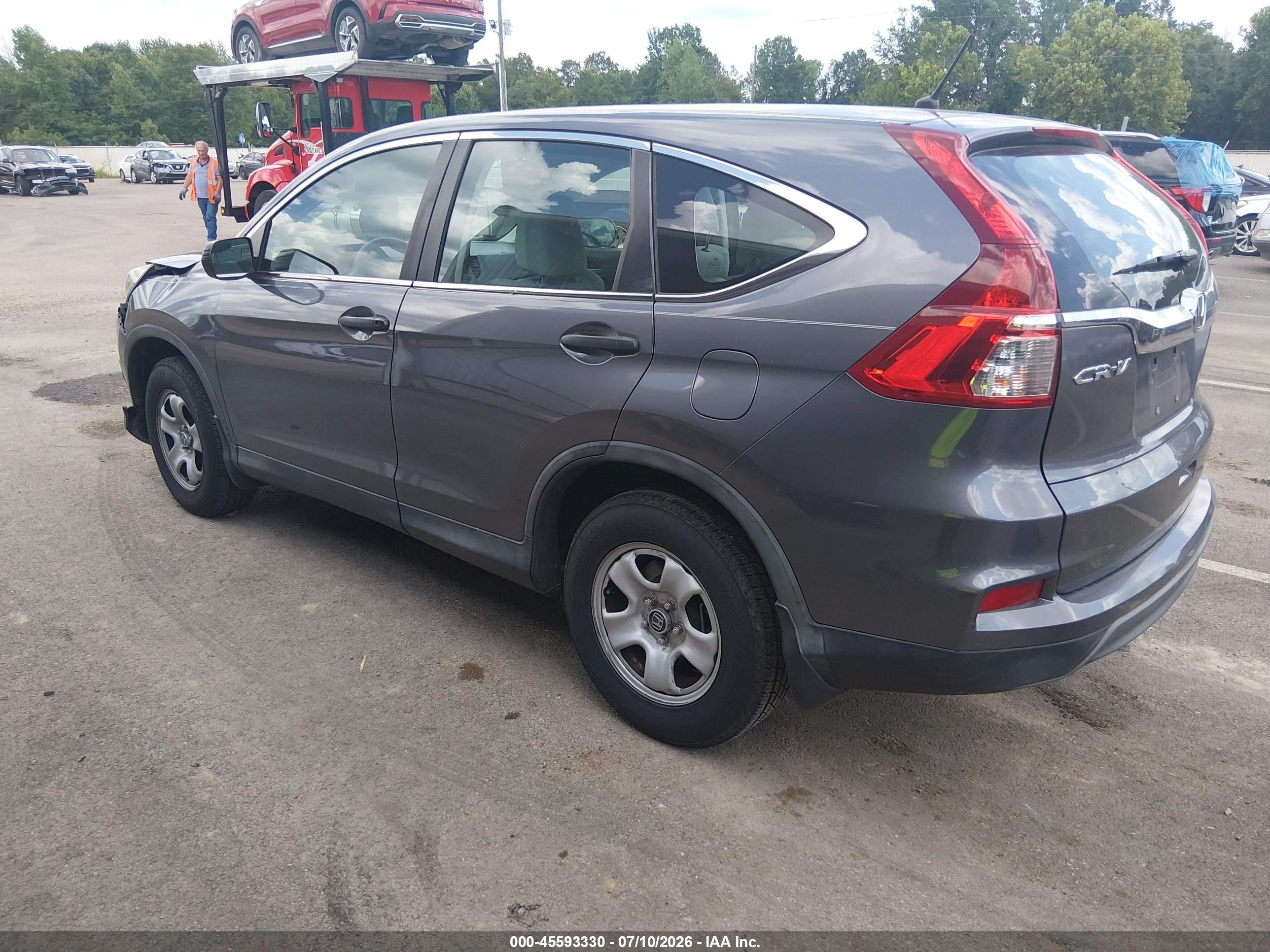 2015 Honda Cr-v Lx Серый vin: 2HKRM3H39FH552846
