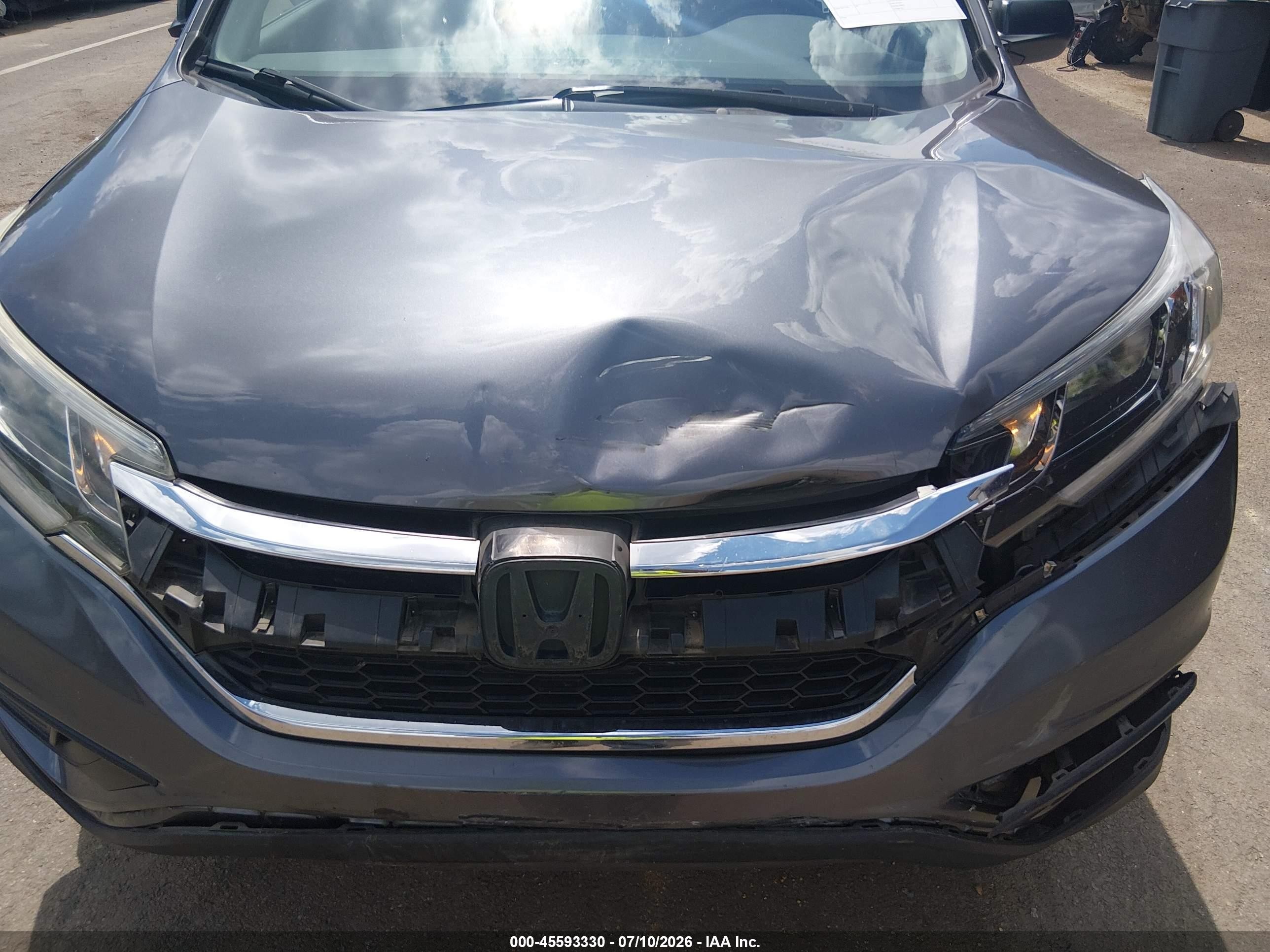 2015 Honda Cr-v Lx Серый vin: 2HKRM3H39FH552846