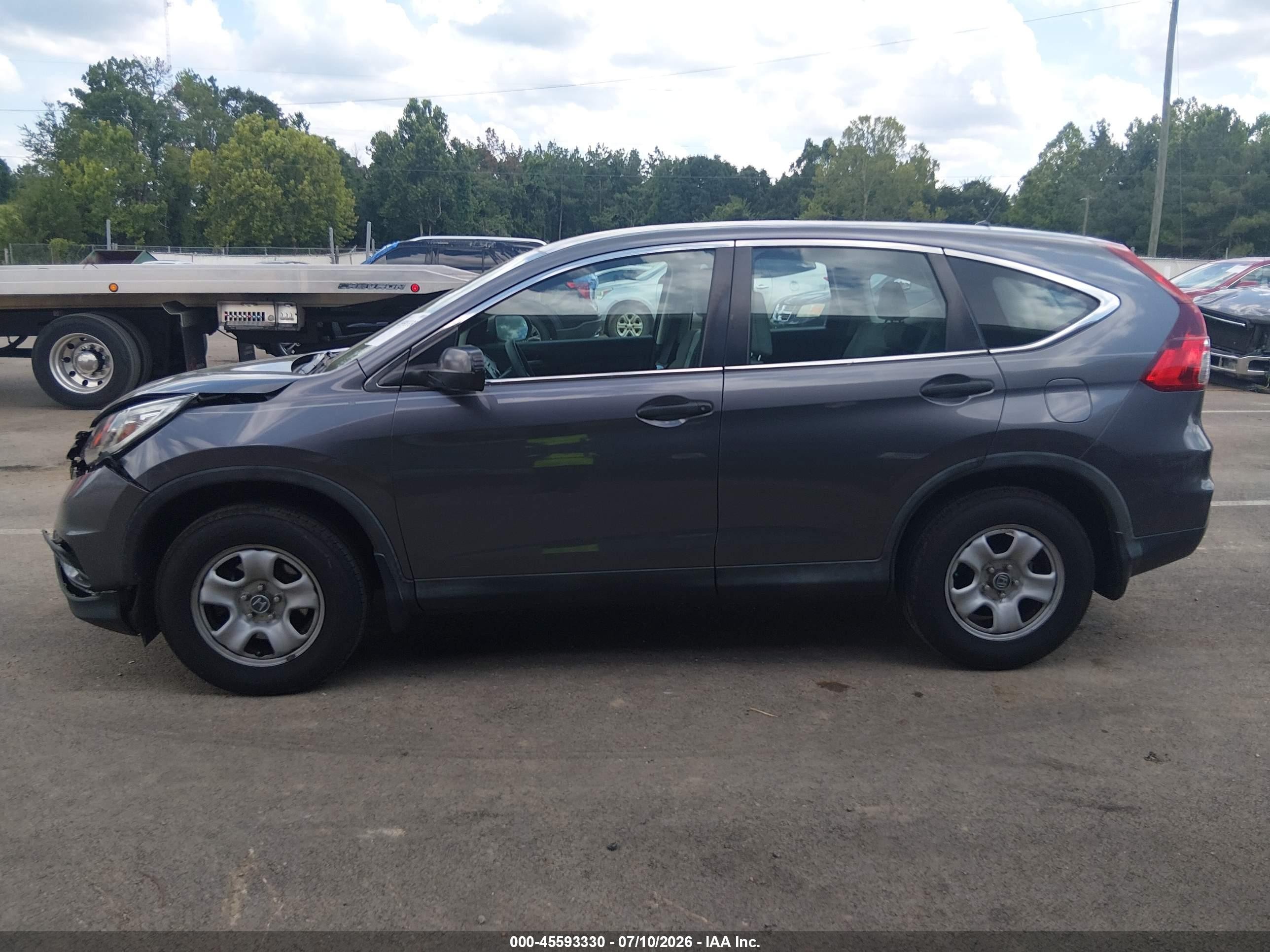 2015 Honda Cr-v Lx Серый vin: 2HKRM3H39FH552846