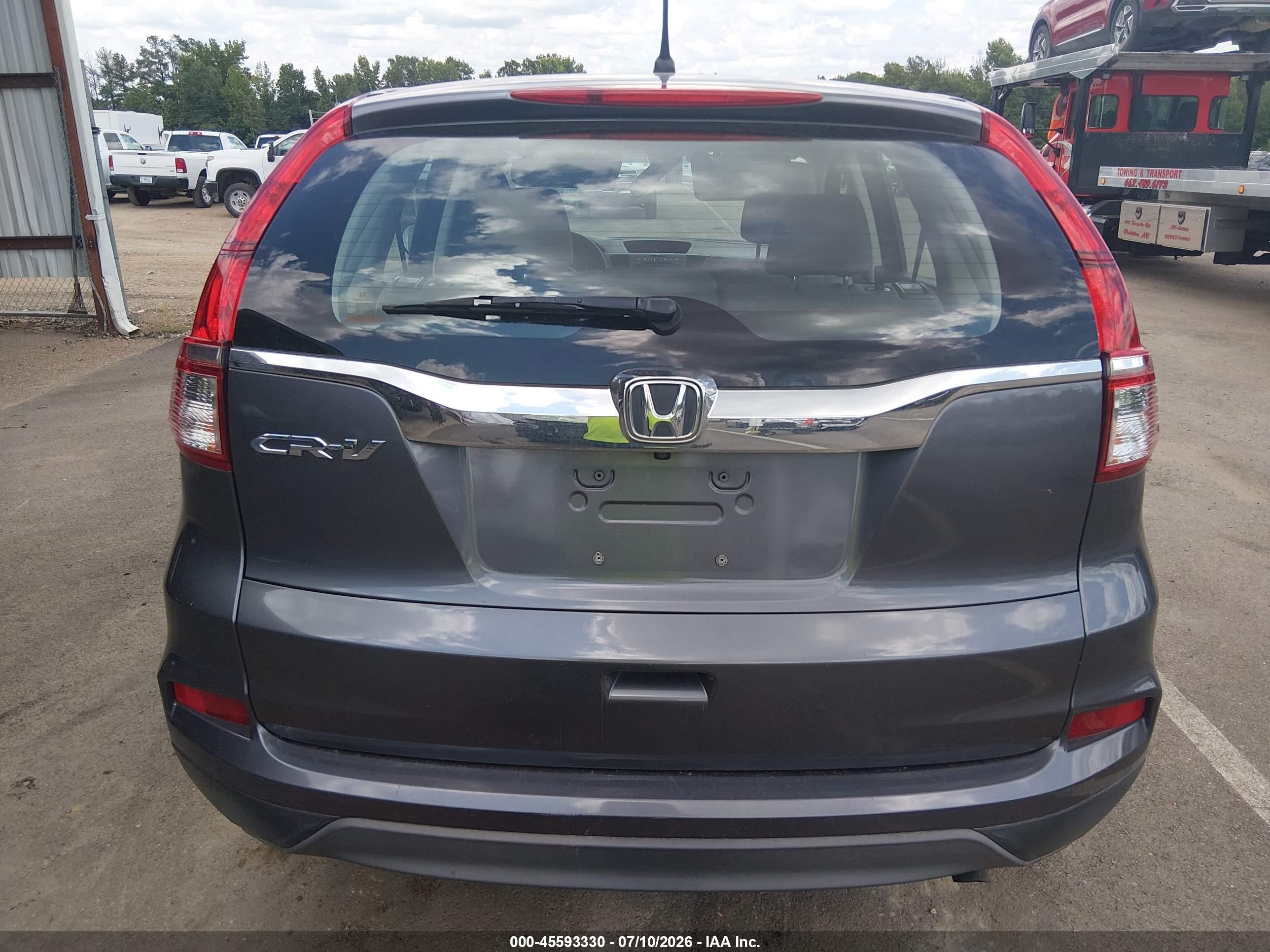 2015 Honda Cr-v Lx Серый vin: 2HKRM3H39FH552846