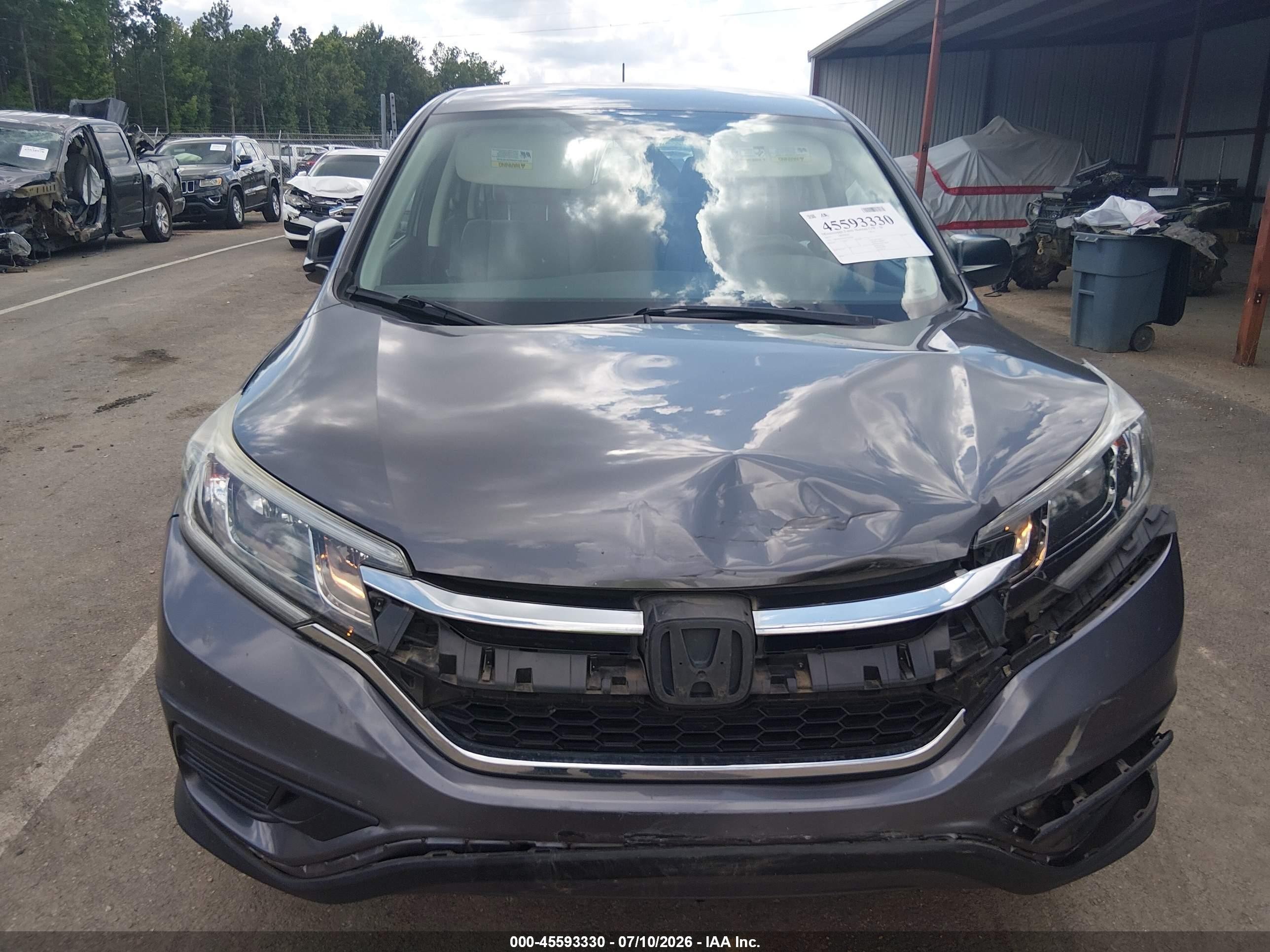 2015 Honda Cr-v Lx Серый vin: 2HKRM3H39FH552846